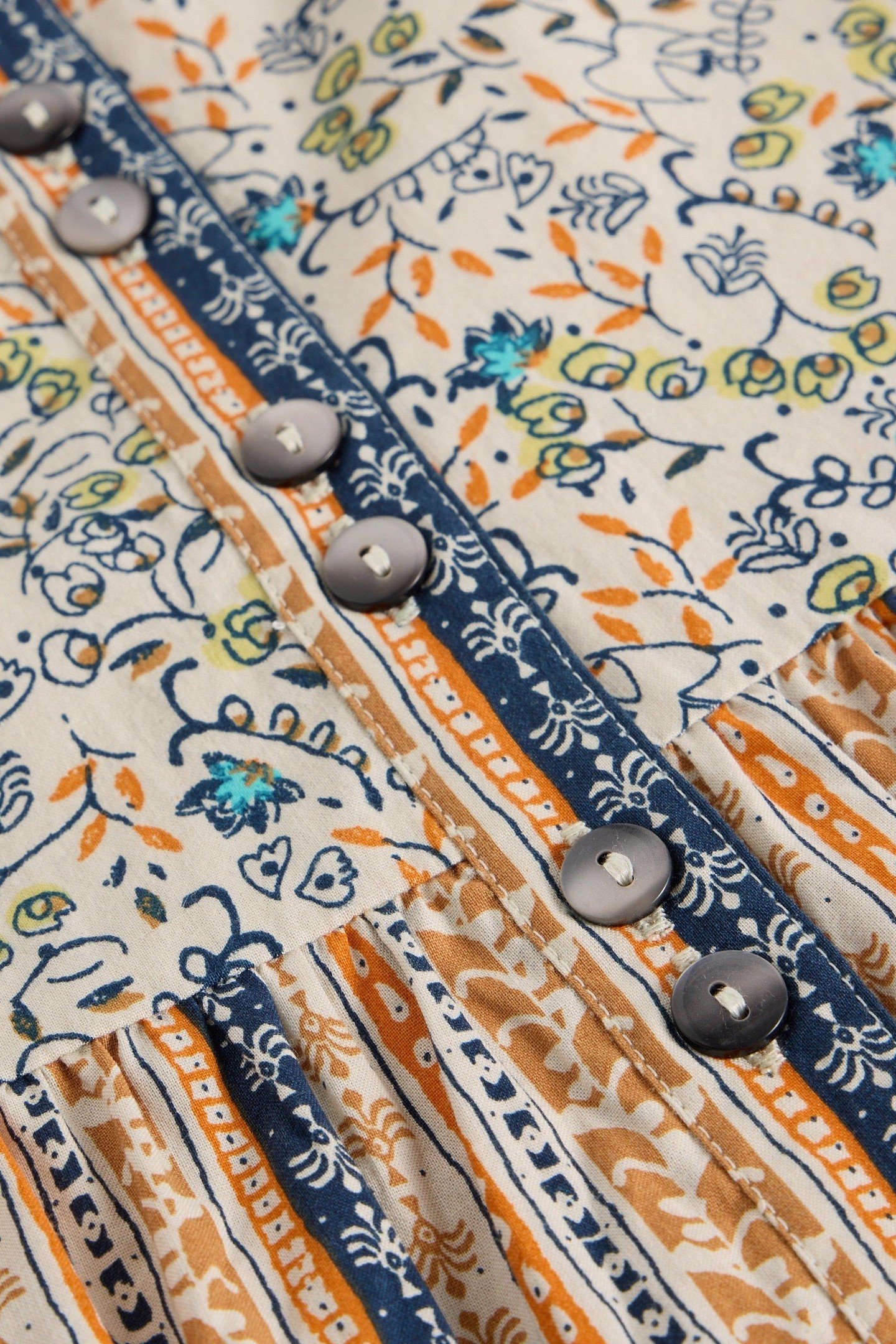 CLEMENTINE MIDI DRESS IVORY MULTI 4