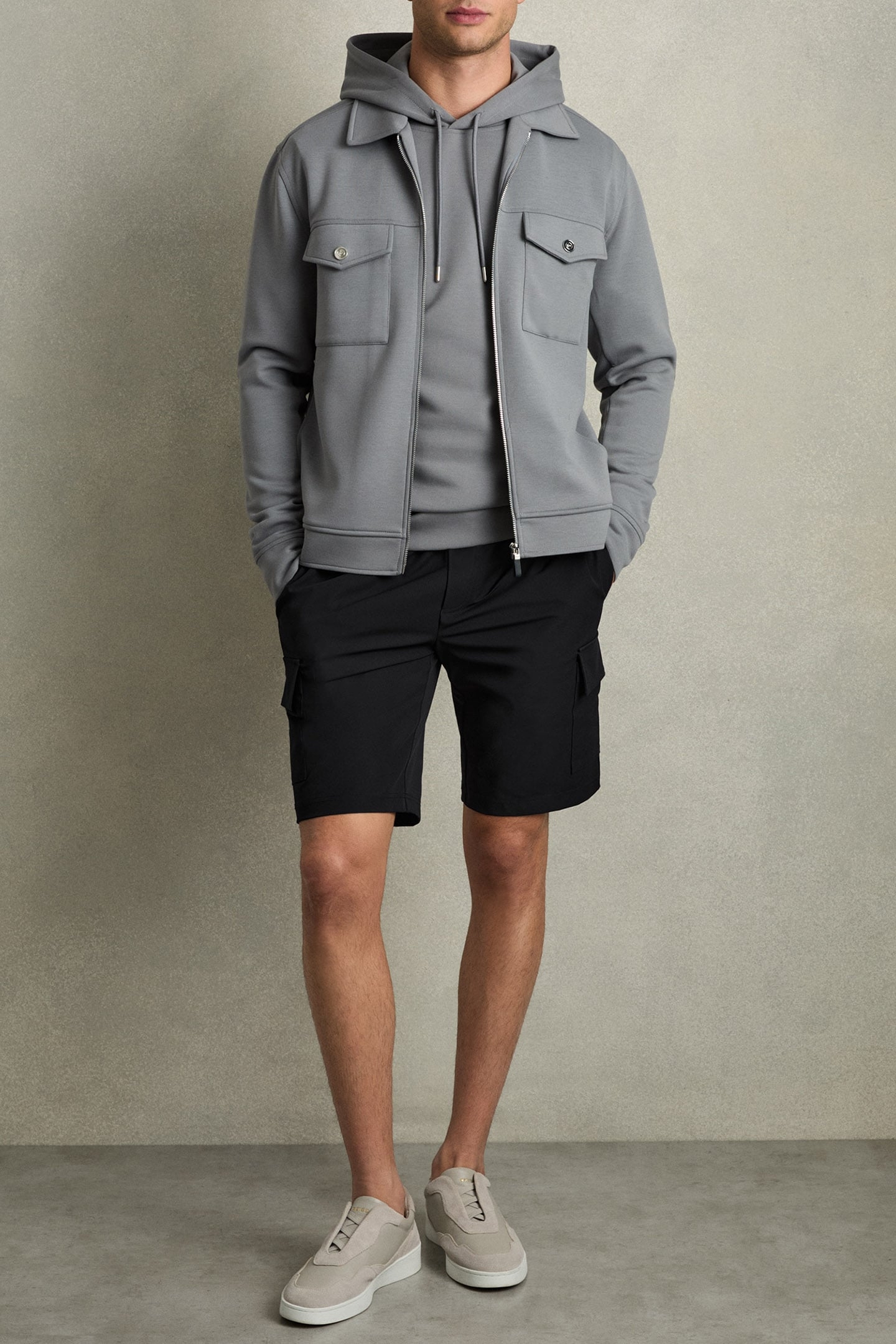 RELAXED DRAWSTRING TECHINCAL CARGO SHORT NAVY 3