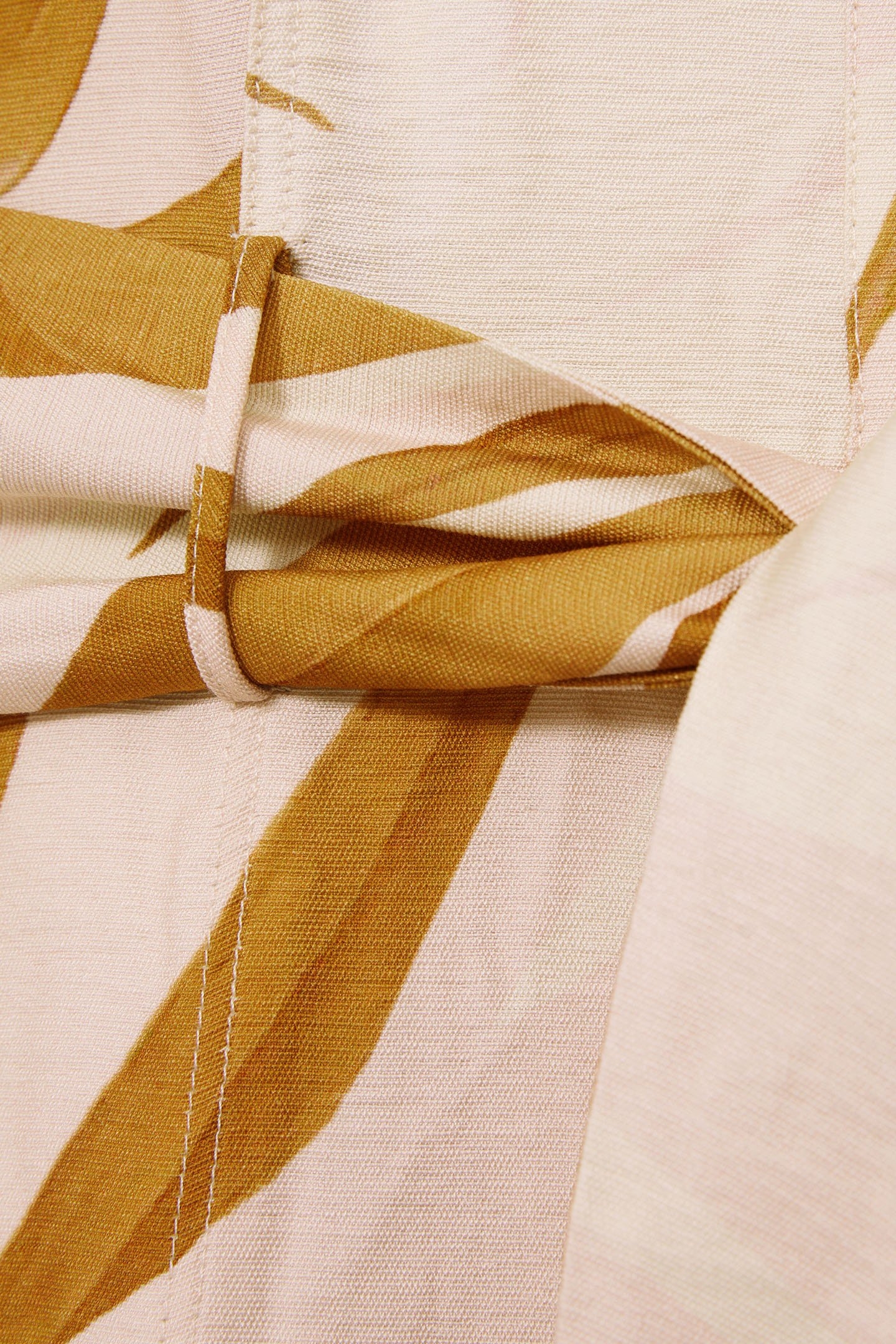 PALM PRINT SLEEVELESS SHIRT DRESS NEUTRAL 6