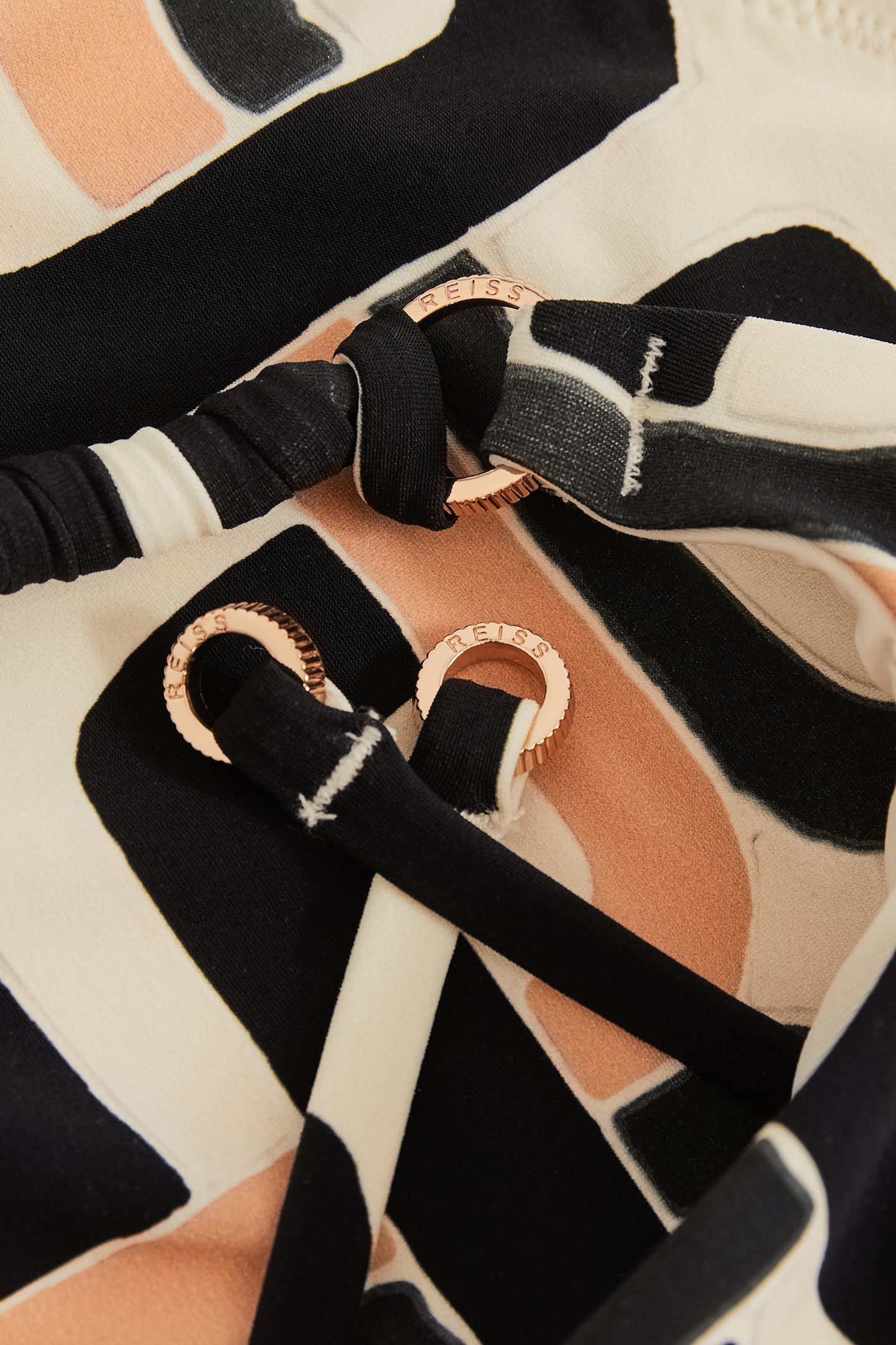 SQUARE NECK SWIMSUIT BROWN/CREAM 7