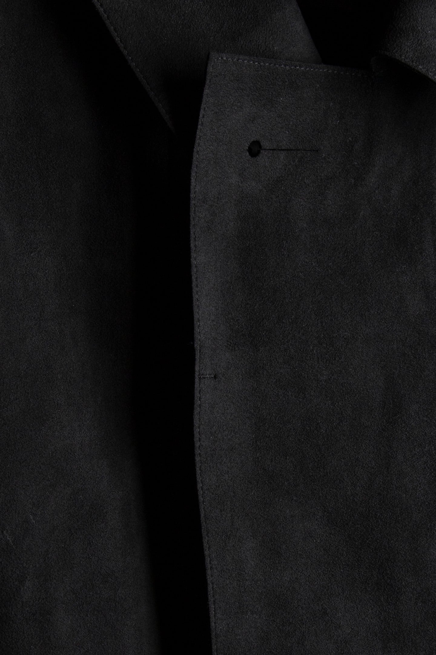 MASSIMO OSTI STUDIO – OUTERWEAR LONG JACKET IN ALCANTARABLAC 2