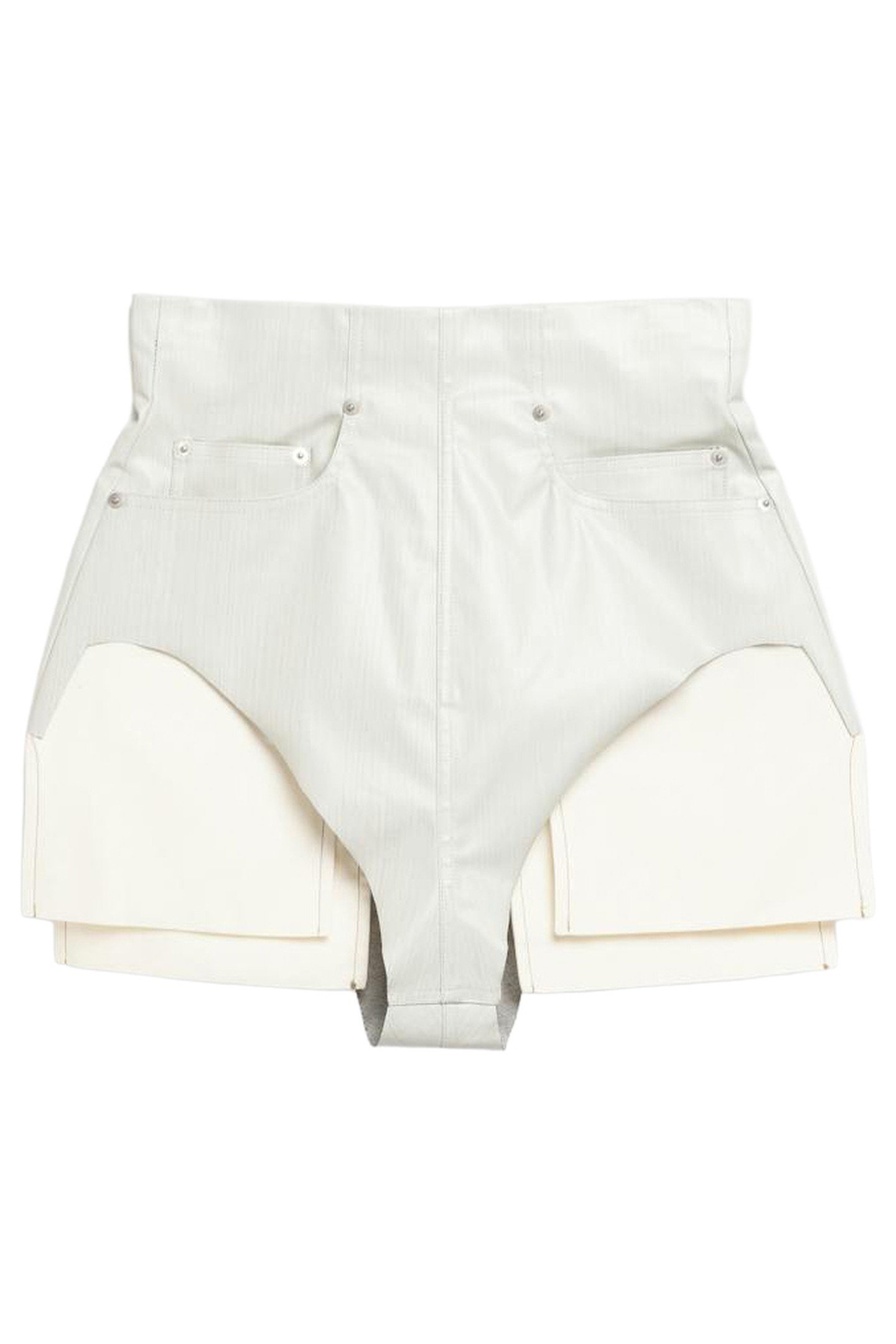 RICK OWENS – DIRT CUTOFF DENIM SHORTS WHITE 1