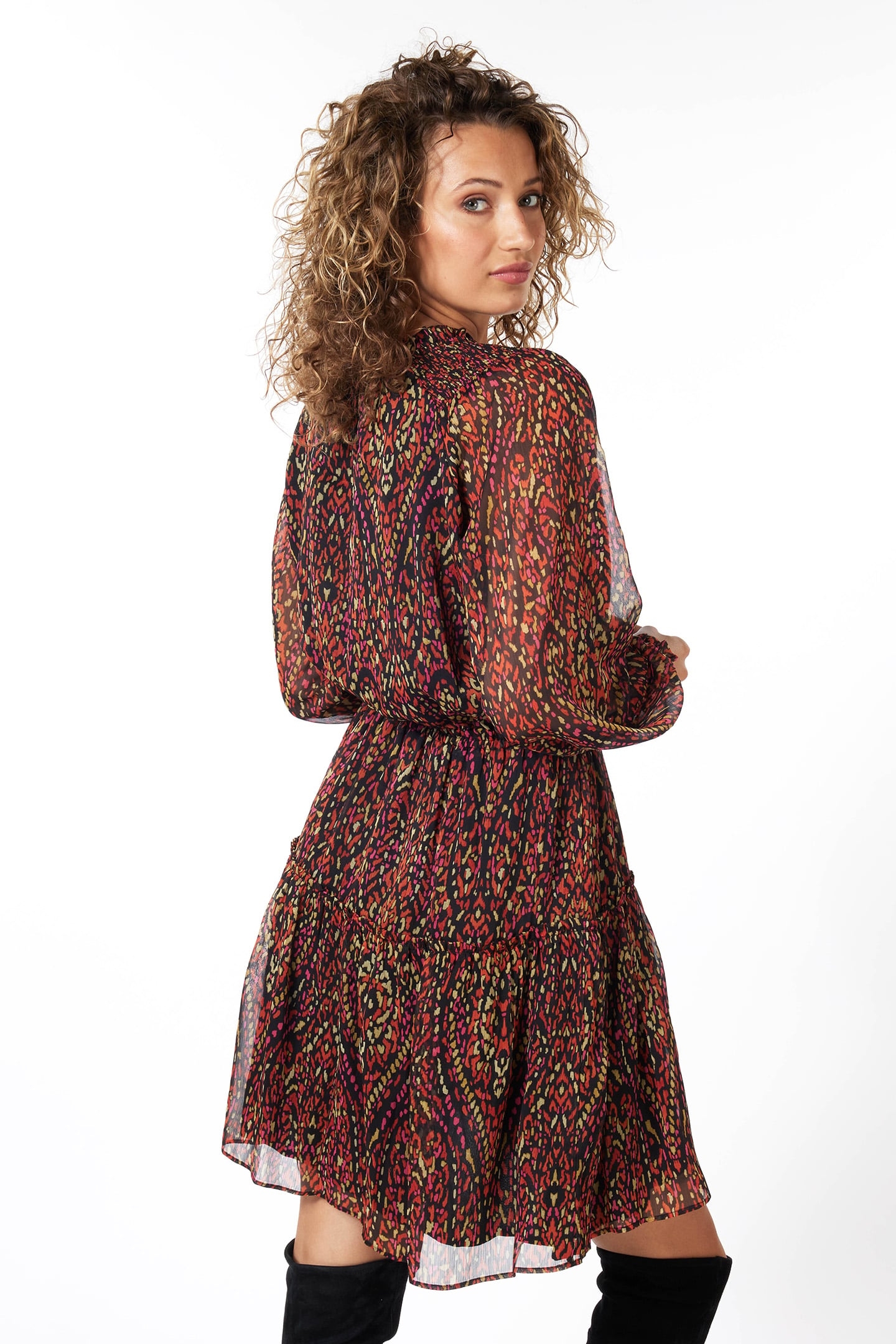 DRESS SHORT CHIFFON REWILDING PRINT 5