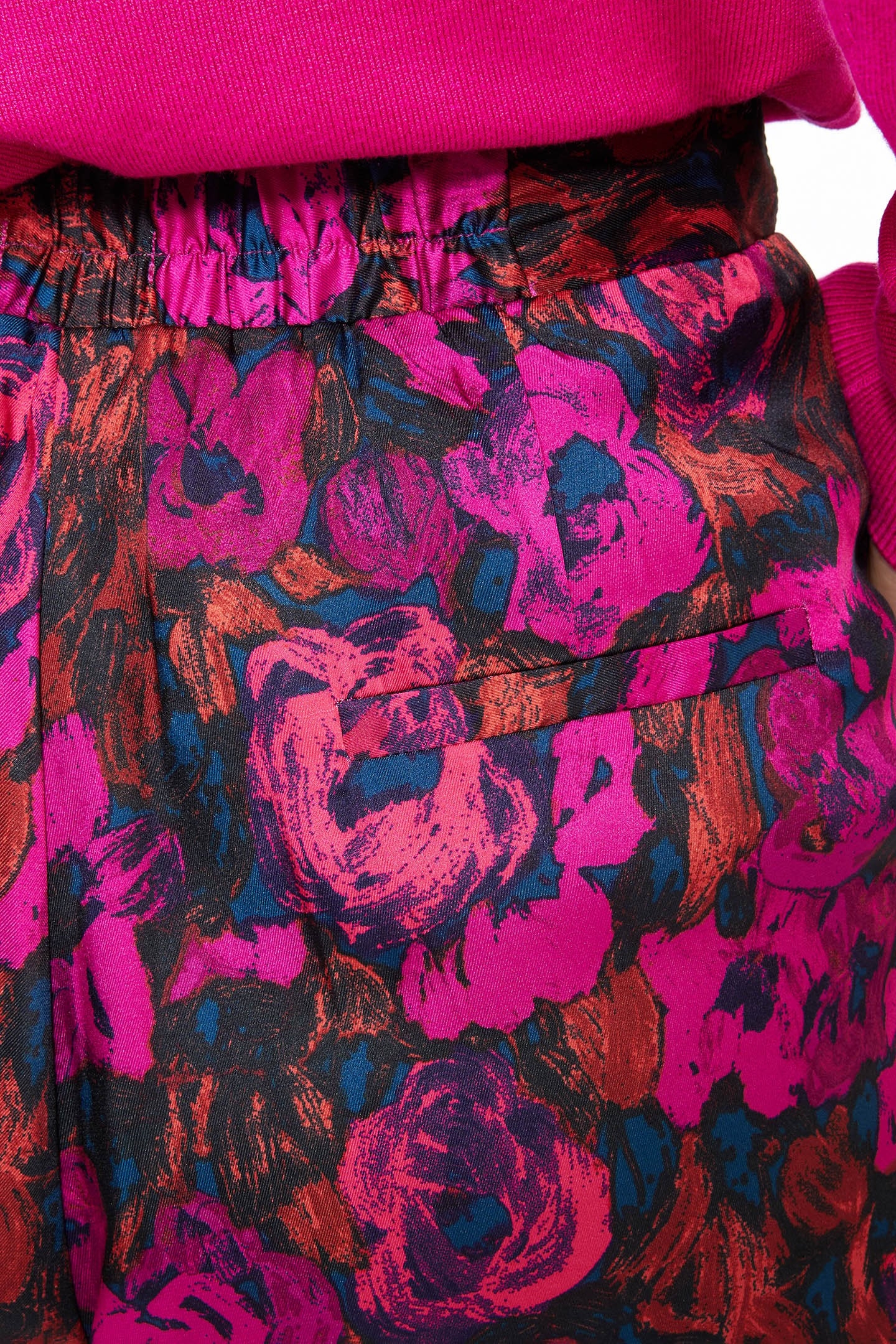 TROUSERS SATEEN FLORAL WILDING PRINT 8