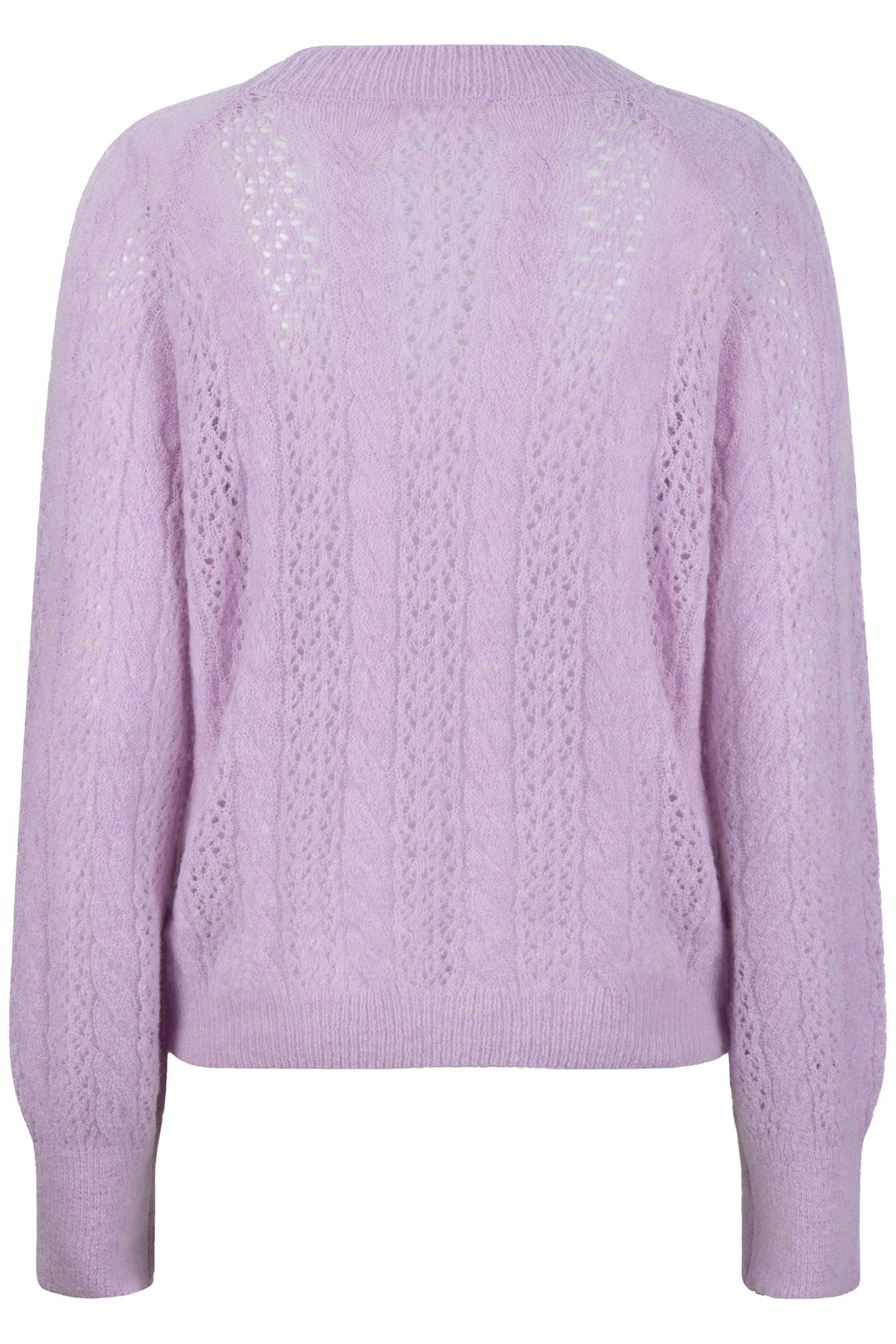 SWEATER CABLE AJOUR LILAC 6