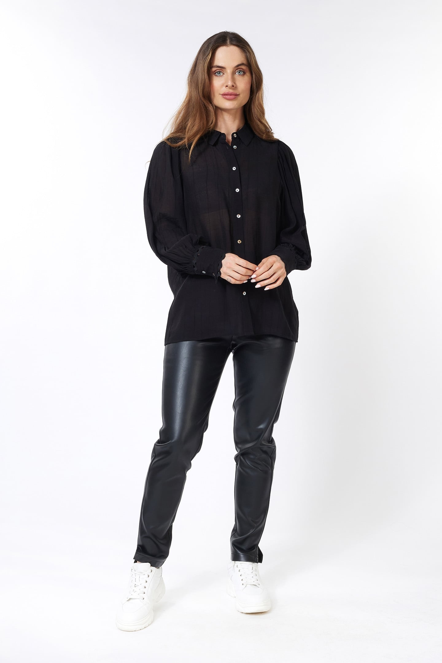 BLOUSE PUFF SLVE BLACK 3