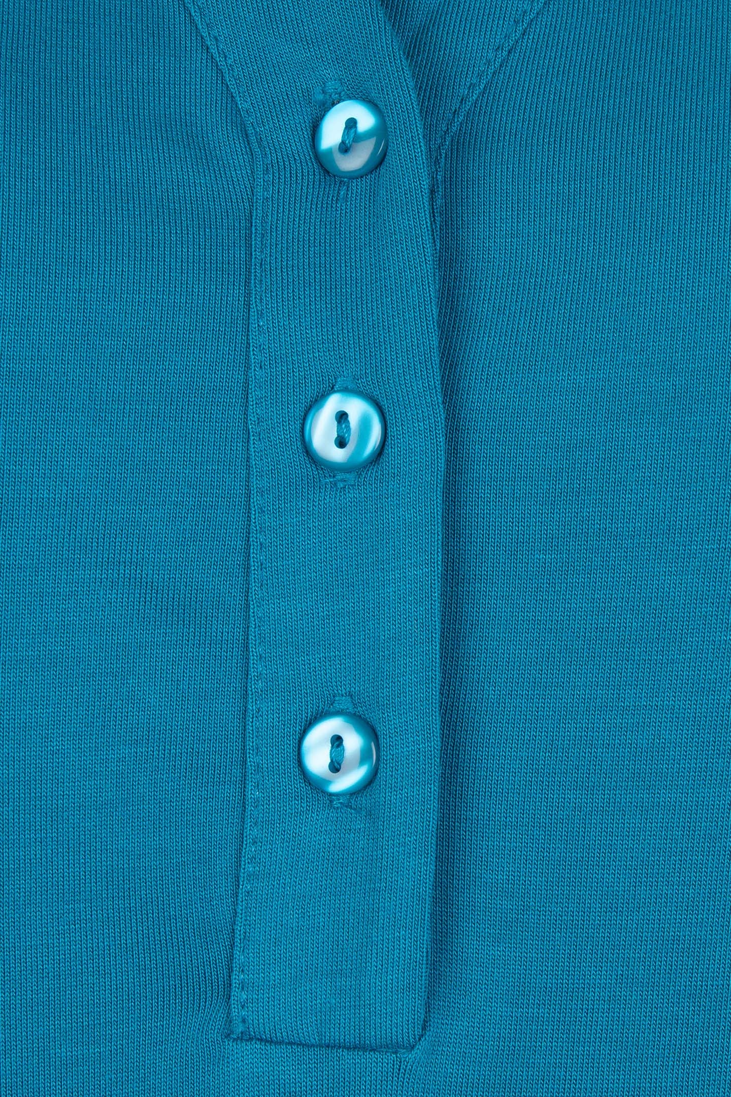 TOP MODAL V-NECK BUTTON PETROL 6