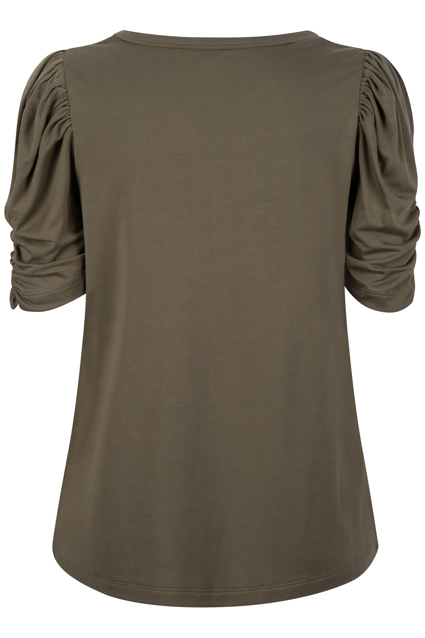 T-SHIRT MODAL PUFF S/SLVE ARMY GREEN 4