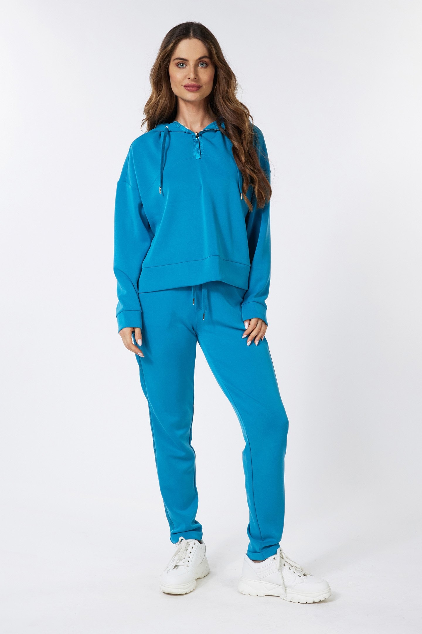 SWEATER HOODIE MODAL PETROL 2