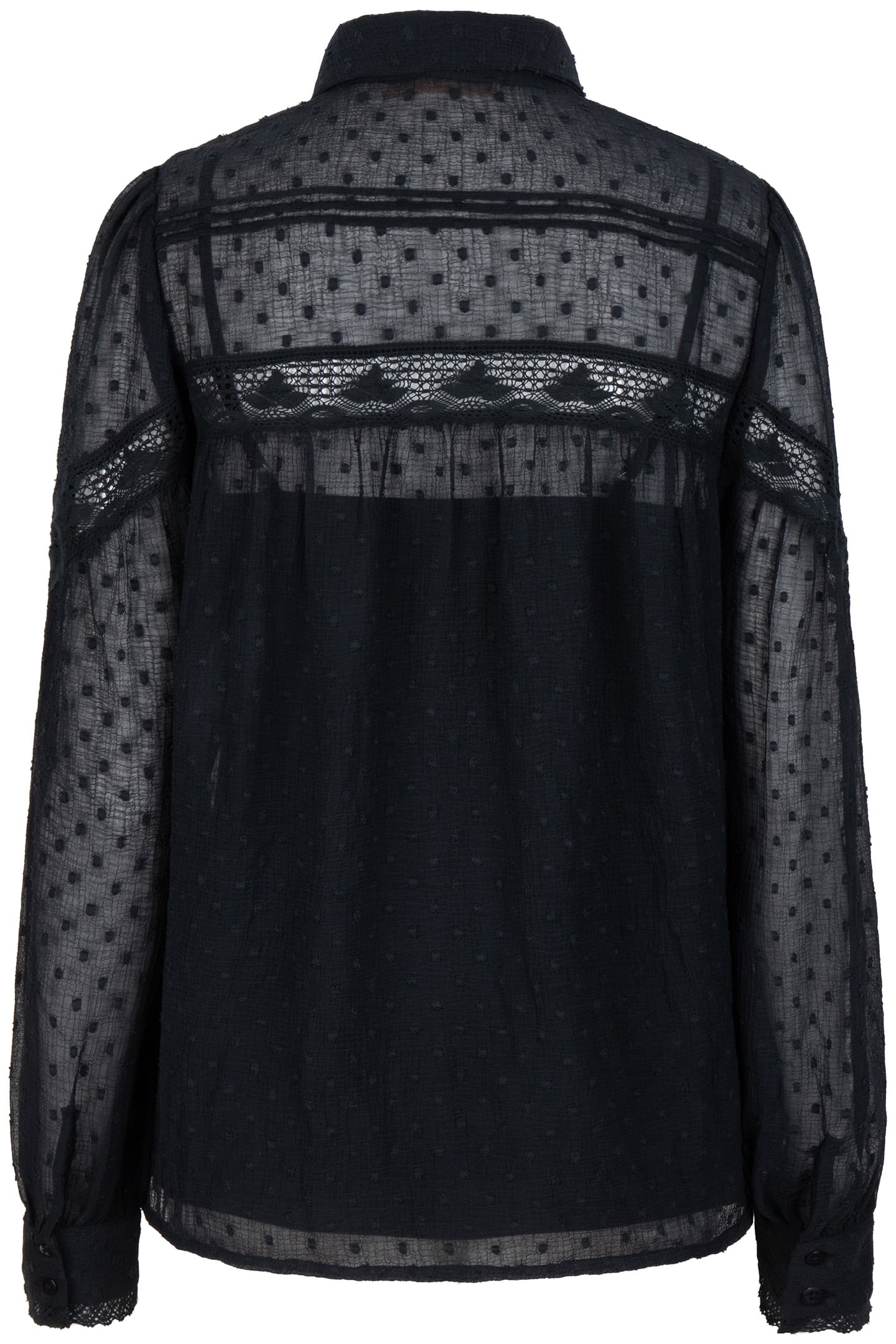 BLOUSE TAPES PLUMETIS BLACK 6