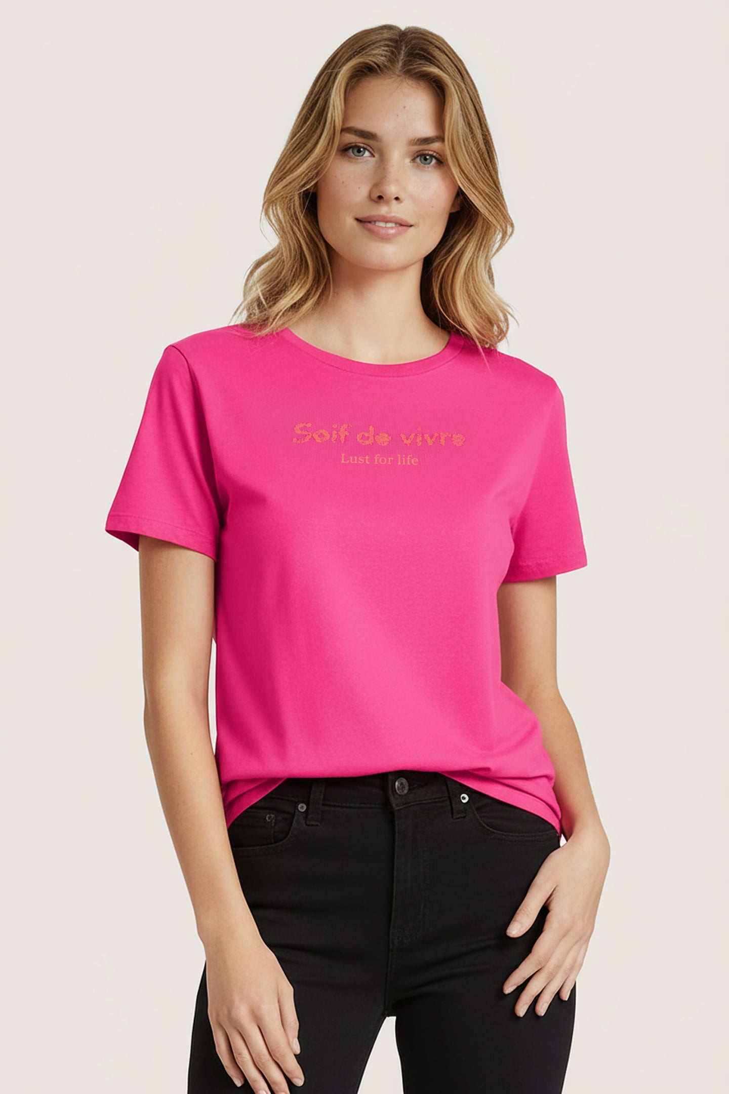 T-SHIRT SOIF DE VIVRE FUCHSIA 1