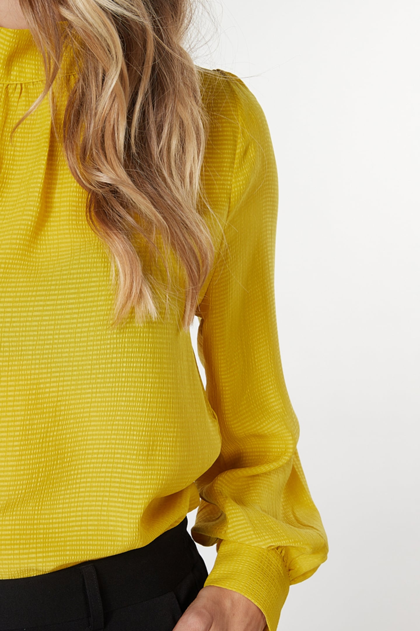 BLOUSE COLLAR GATHERING WARM OLIVE 7