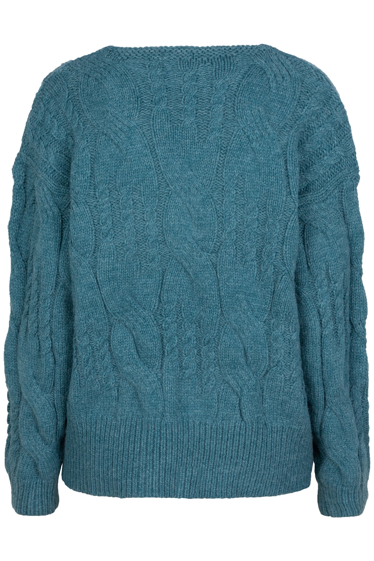 SWEATER CABLES V-NECK GALAXY BLUE 6