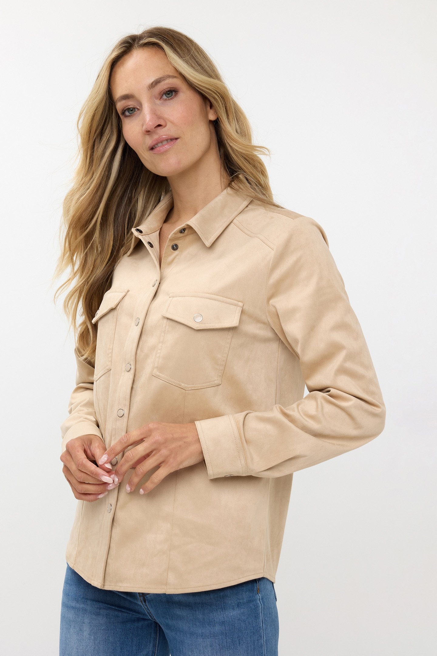 BLOUSE SUEDINE SAND 1