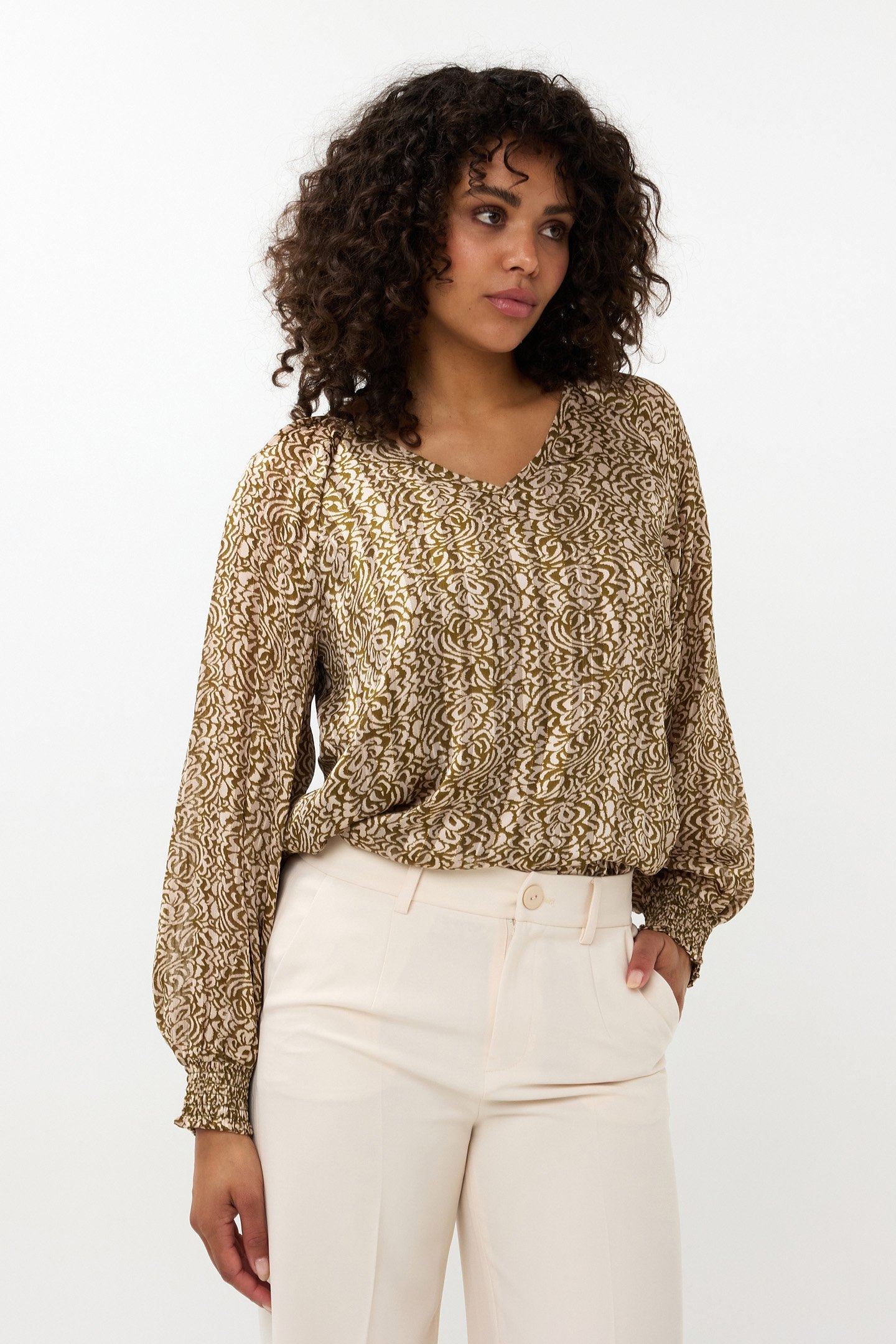 BLOUSE SMOCKING DIMENSION PRINT PRINT 1