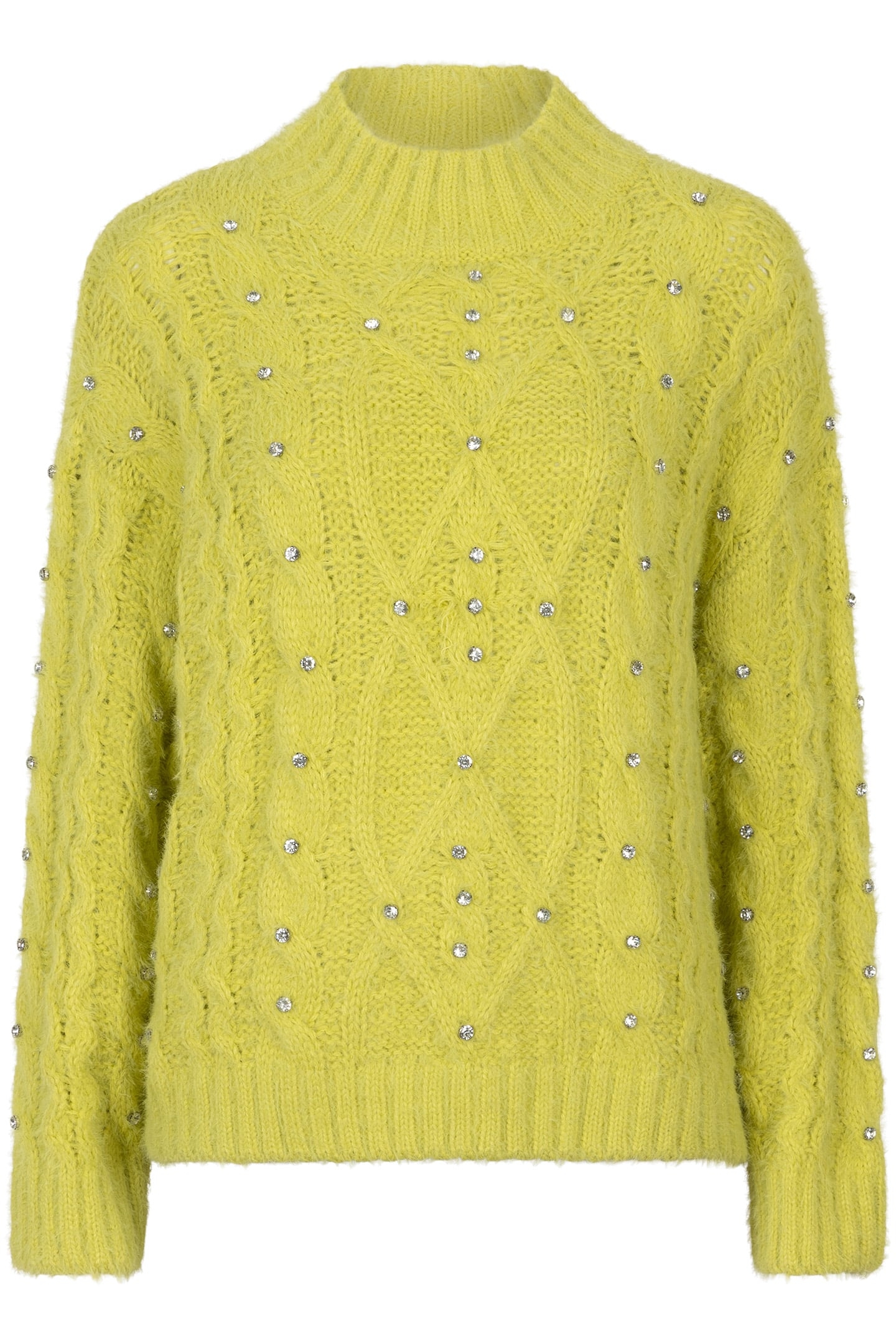 SWEATER CABLE STONES MATCHA GREEN 6