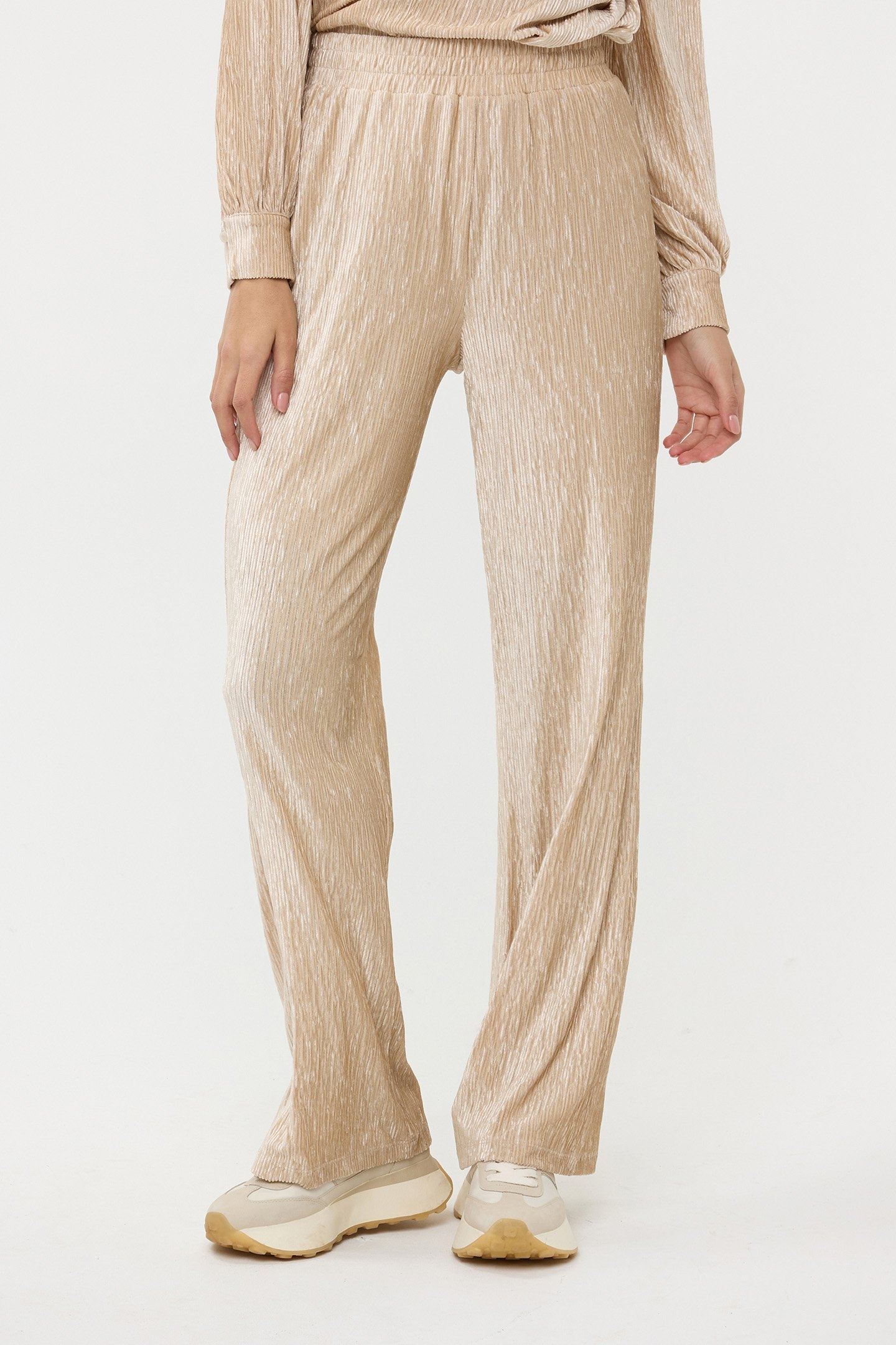 TROUSERS CRINKLED VELVET SAND 5