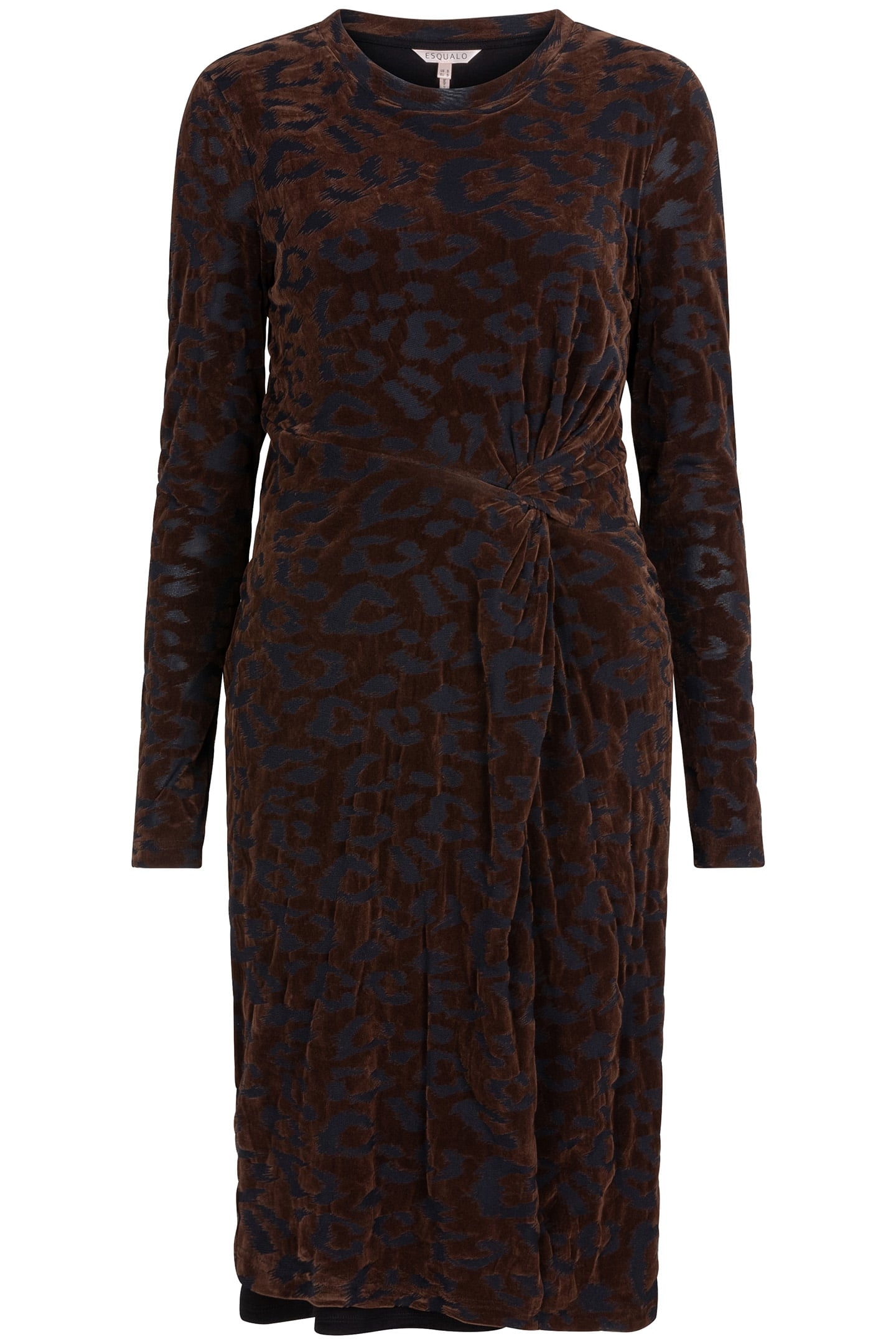 DRESS VELVET LEOPARD CHOCOLATE 4