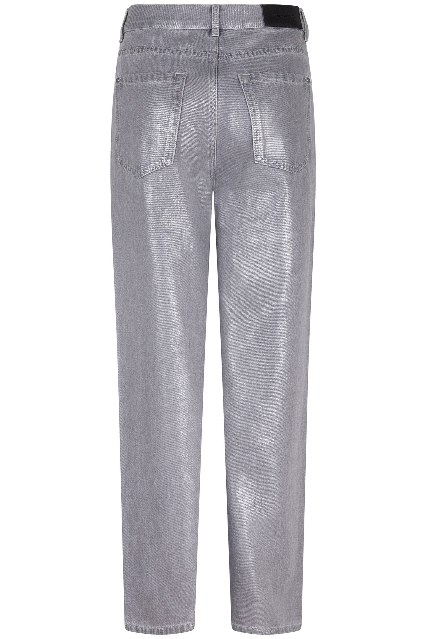 TROUSERS JEANS METALLIC COATED DARK GREY 5