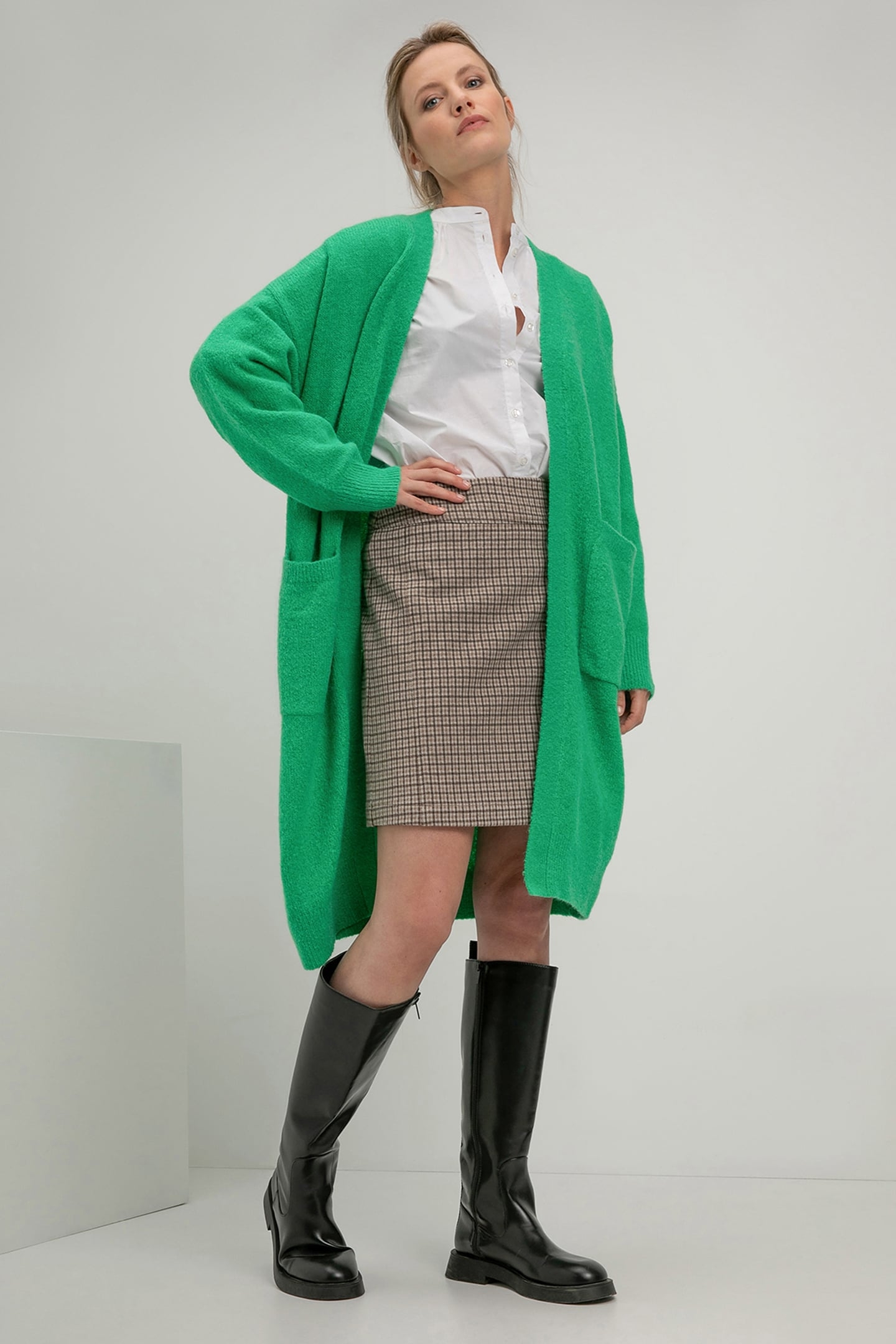 SJOUKJE CARDIGAN PARROT GREEN 1