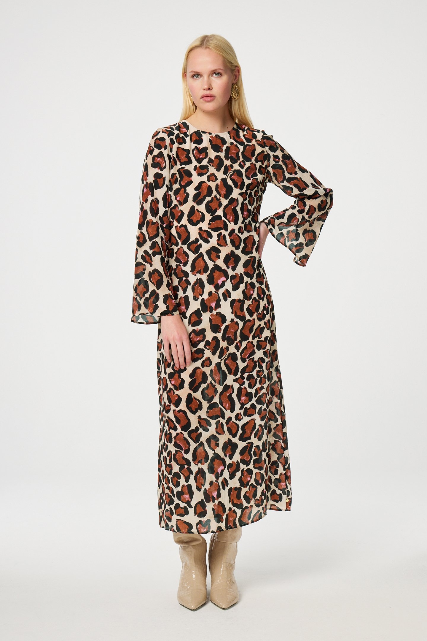 AURORA DRESS NOUGAT/BLACK 1