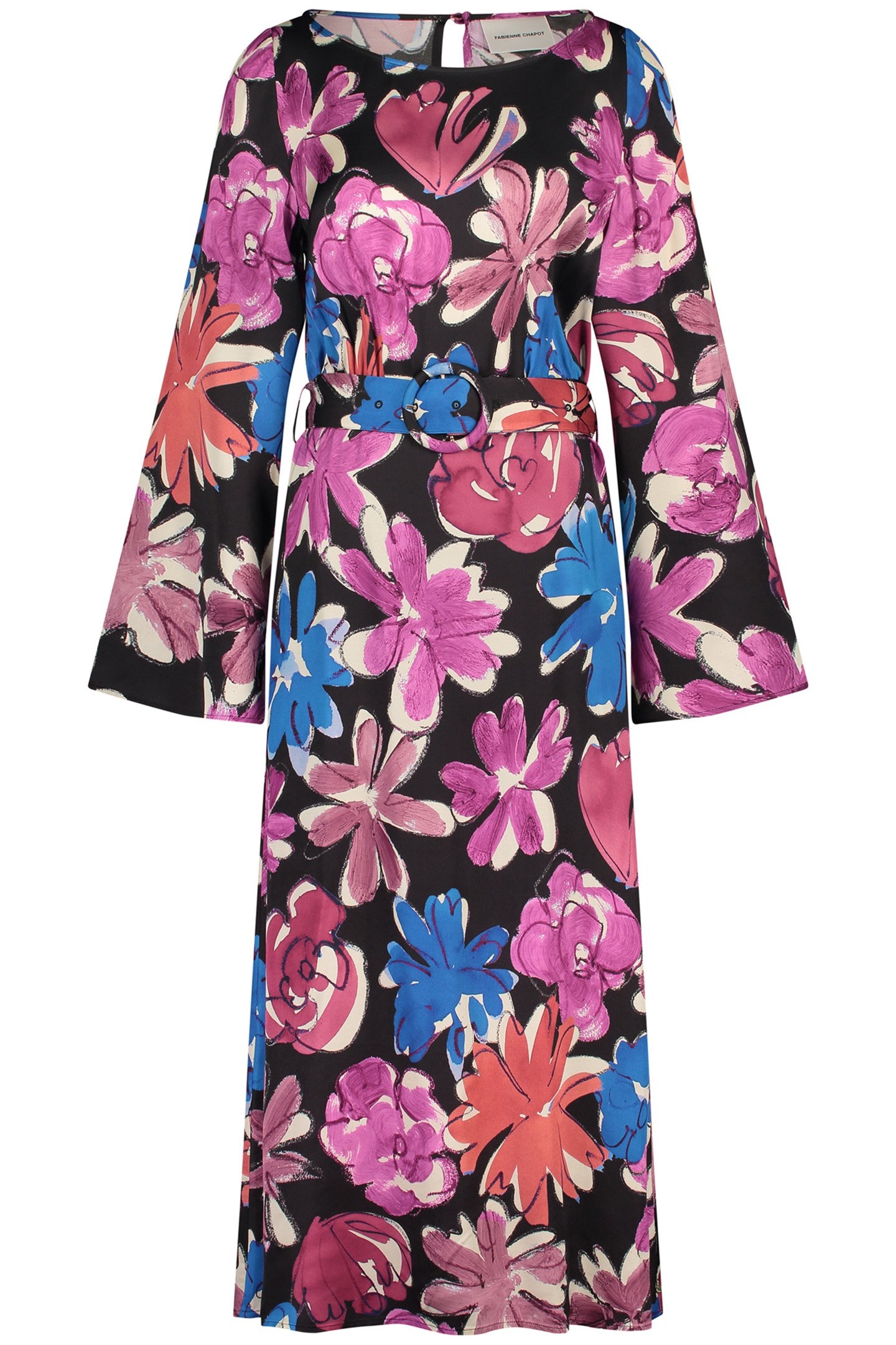 DARINA DRESS BLACK/BRIGHT BLUE 3