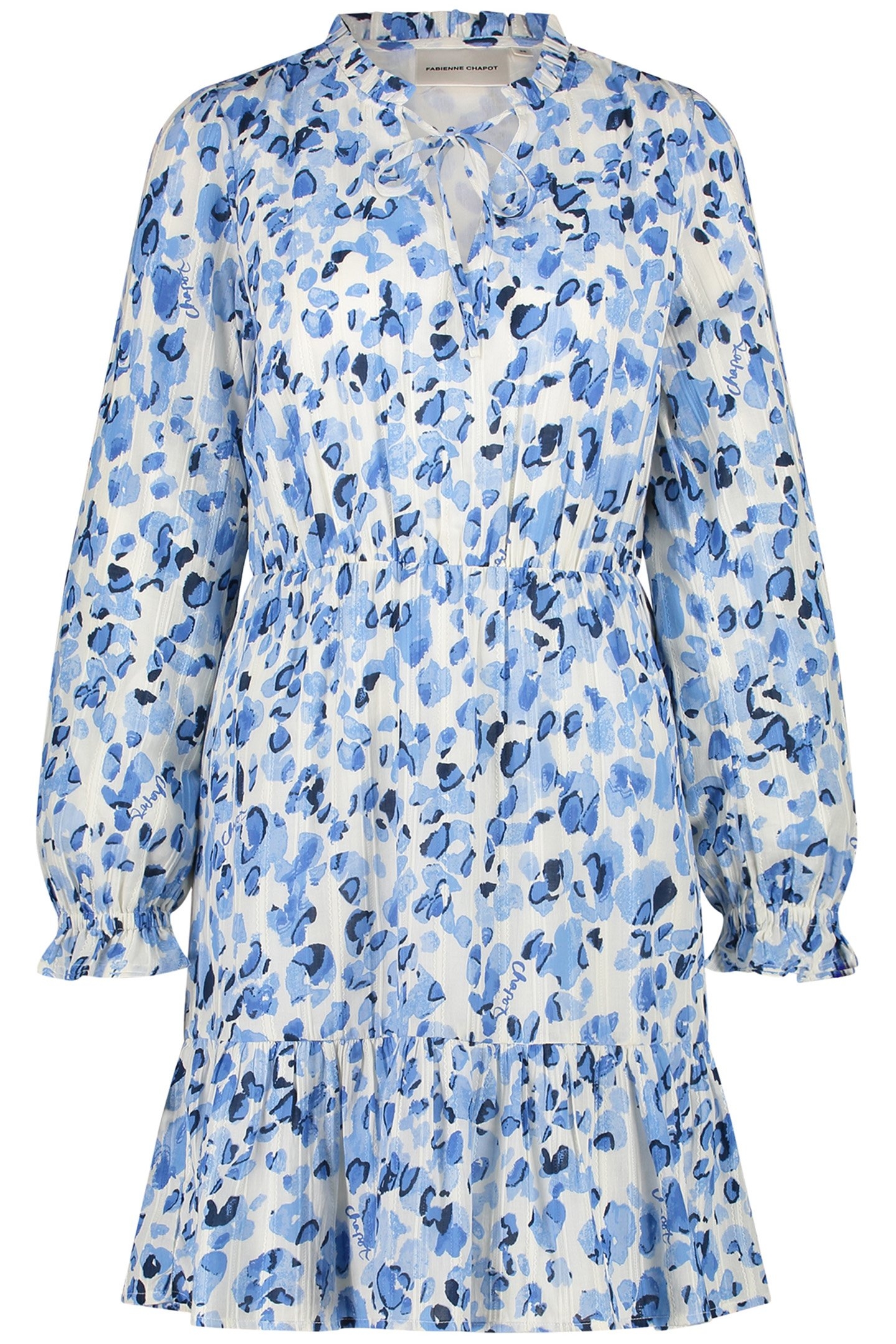 DOROTHY DRESS WARM WHITE/POWDER BL 2