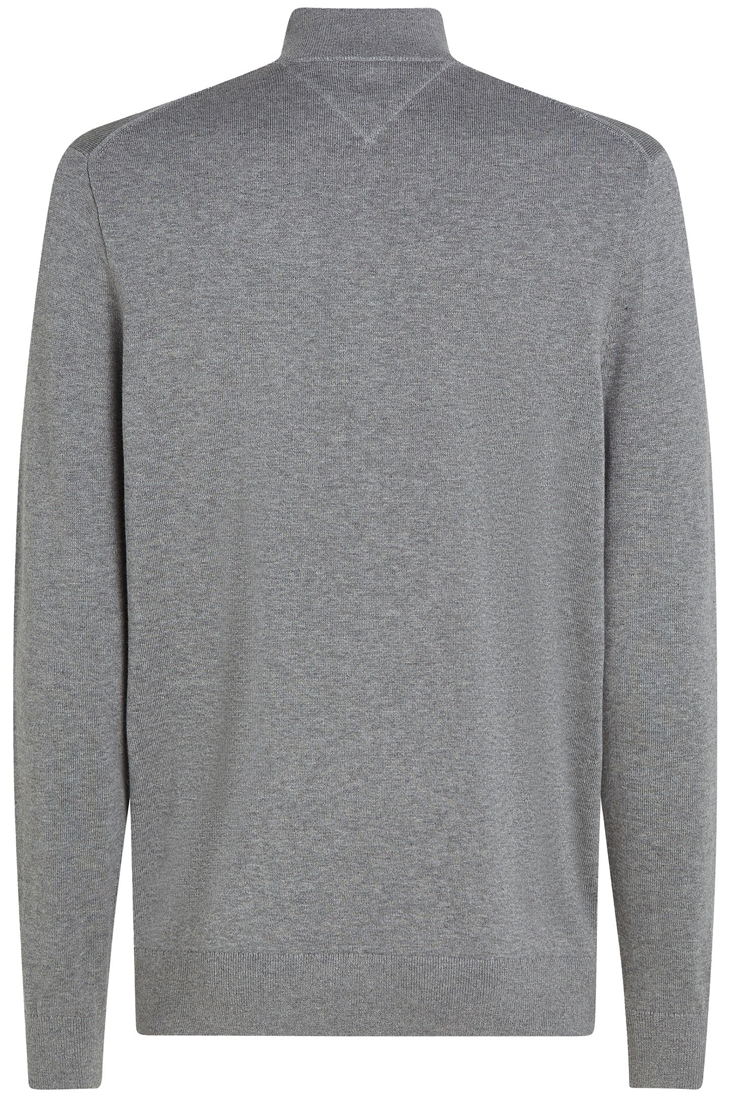 ESSENTIAL COTTON ZIP JUMPER MEDIUM GREY HEATHER 5