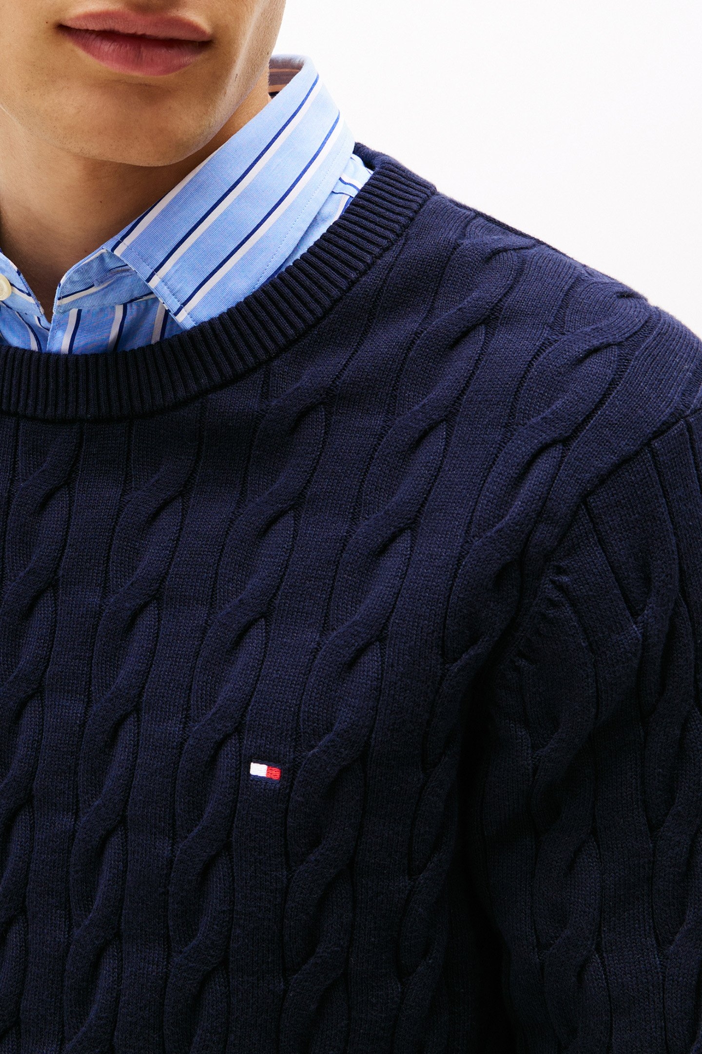CLASSIC COTTON CABLE NAVY BLUE 7