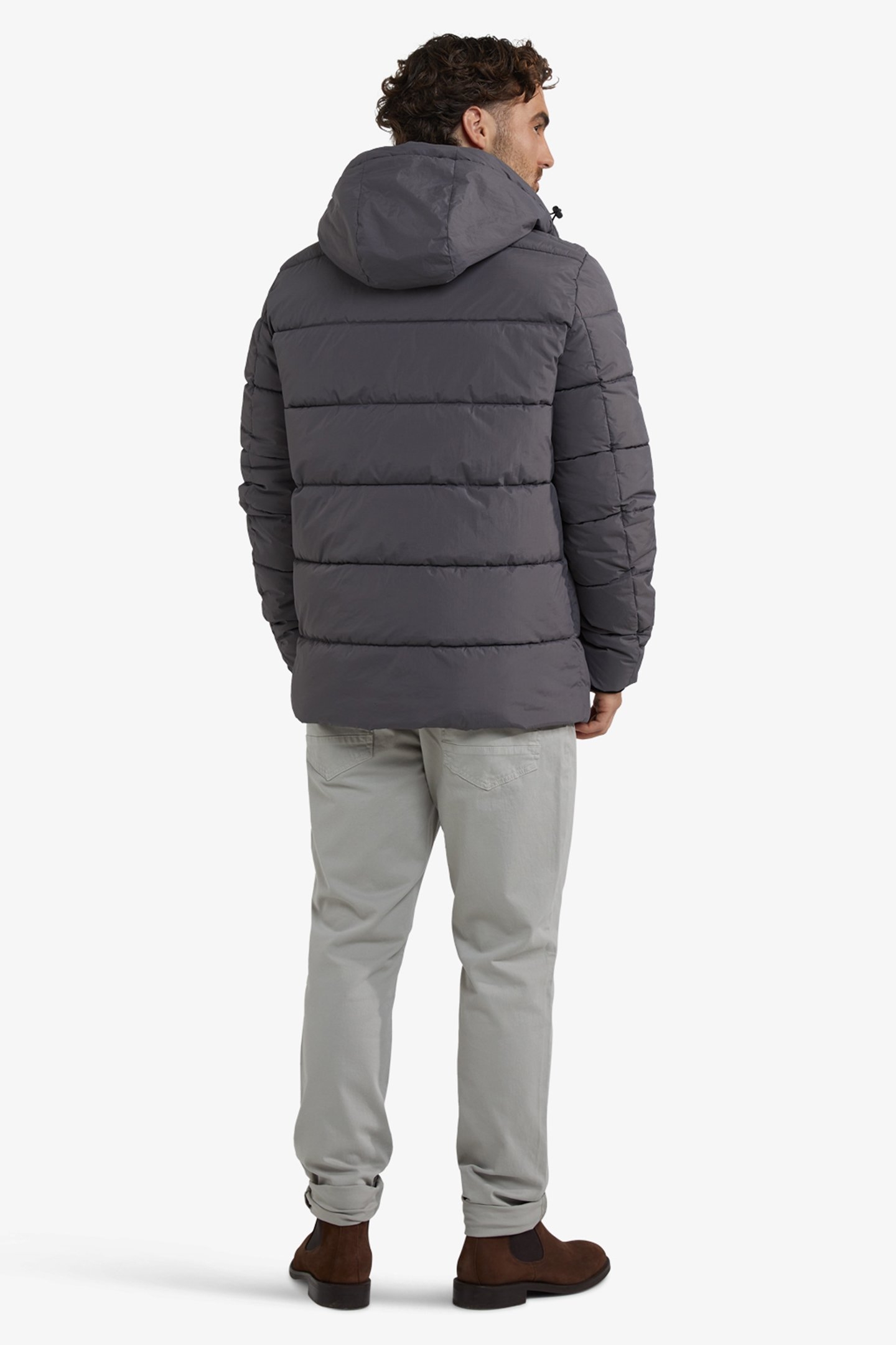 HOODED BOMBER JACKET DARK GREY 3