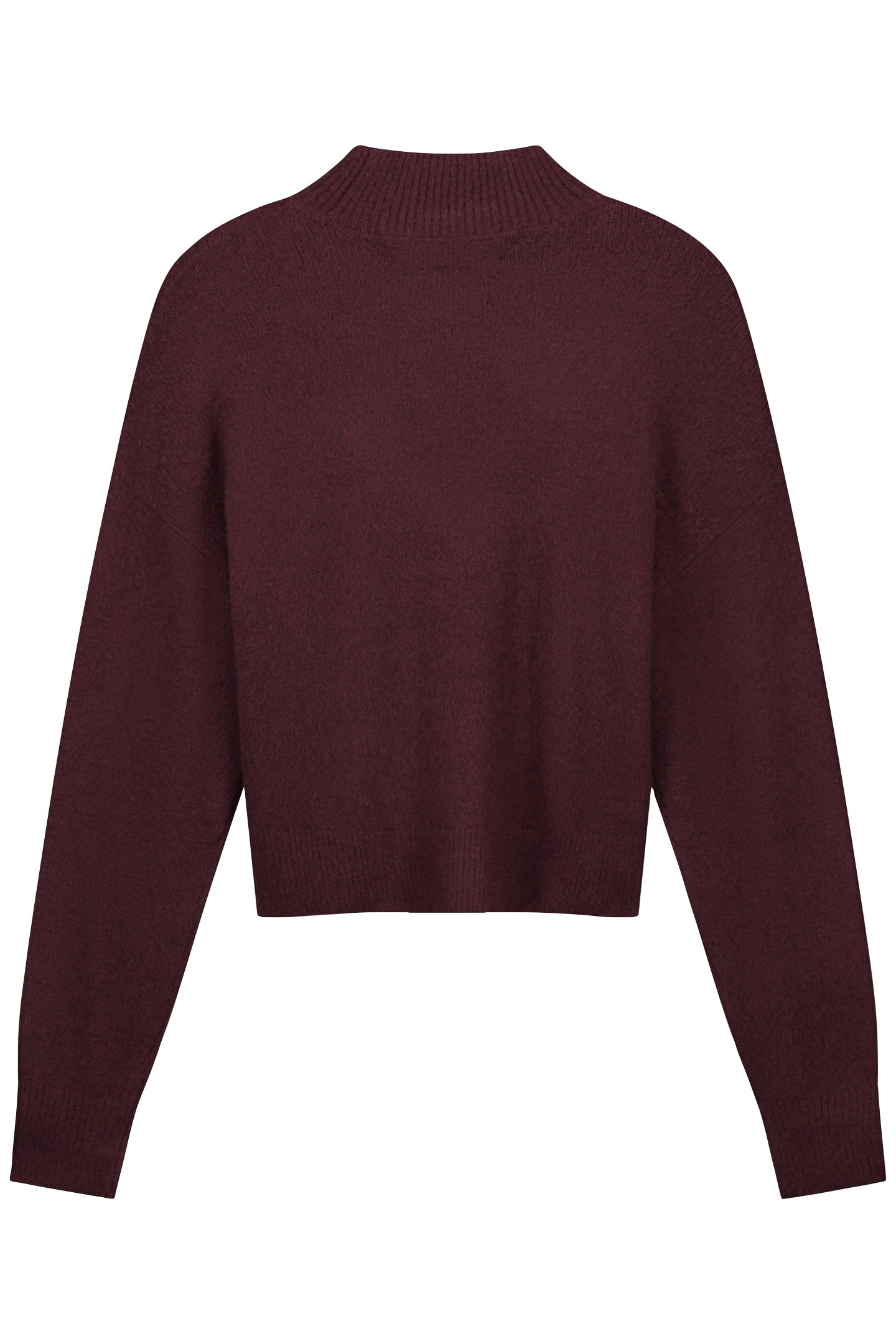 NOUS SOMMES LABELS – ELLA CROPPED MOCKNECK BURGUNDY 2
