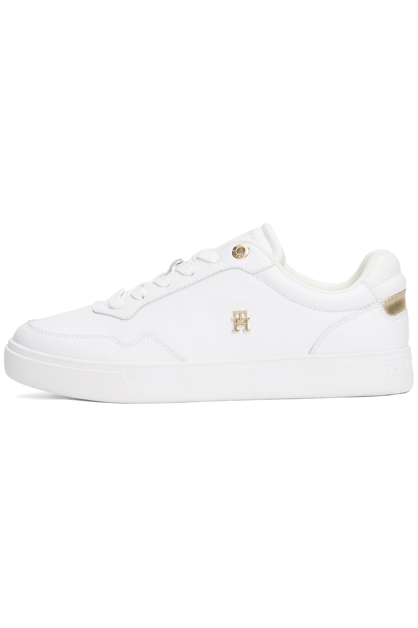 ESSENTIAL ELEVATED COURT SNEAKERS WHITE/GOLD 5