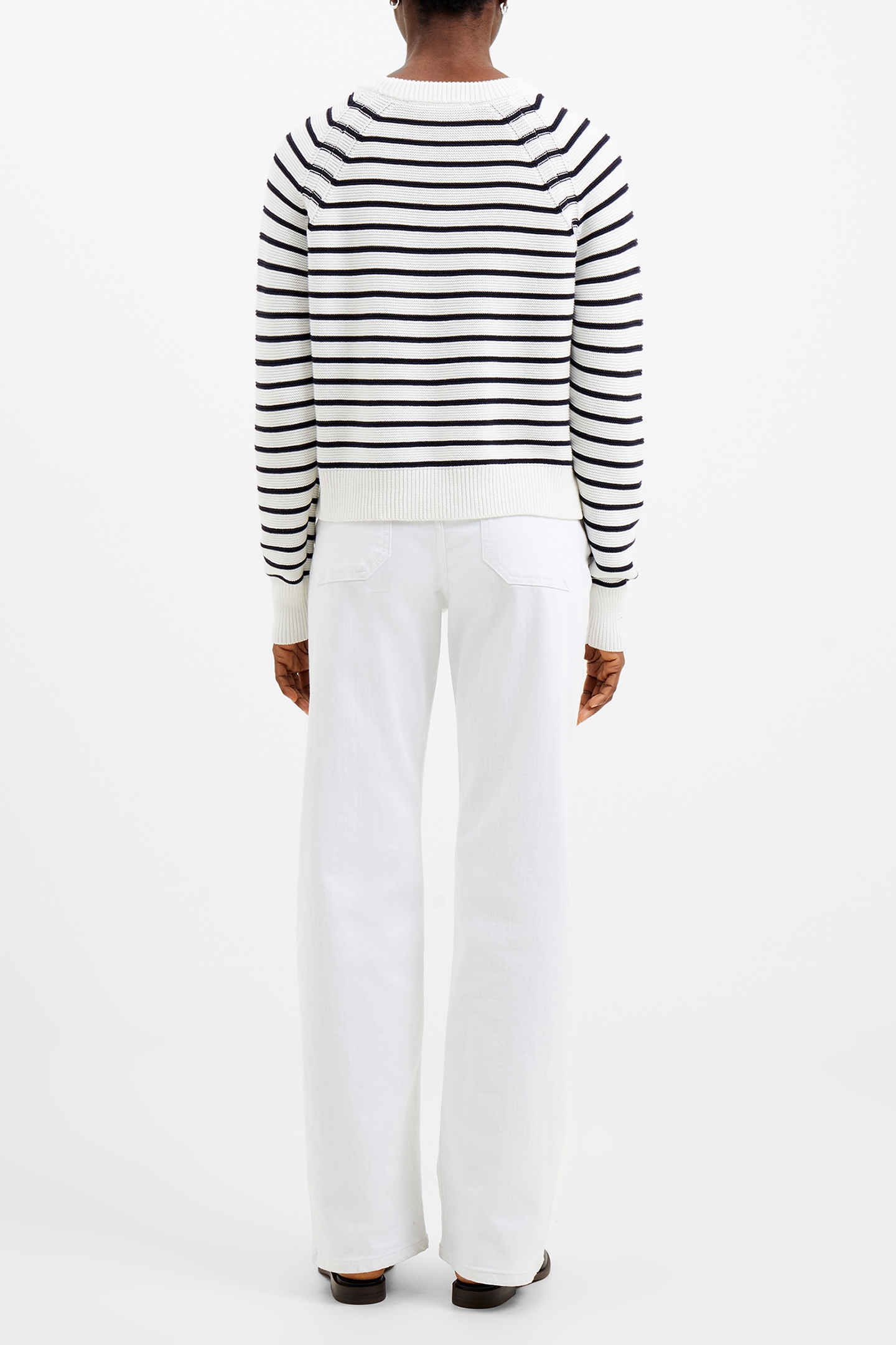 LILLIE MOZART STRP CRW NK JMPR SUMMER WH/UTILITY BL 2