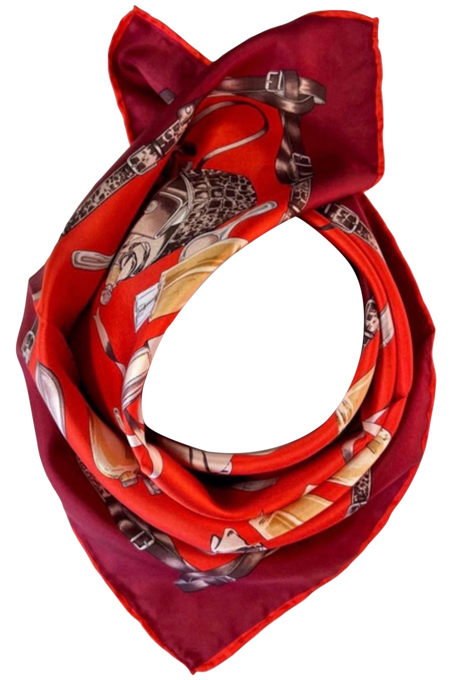 SCARF BURANO SMALL 478 RED BURGUNDY 1