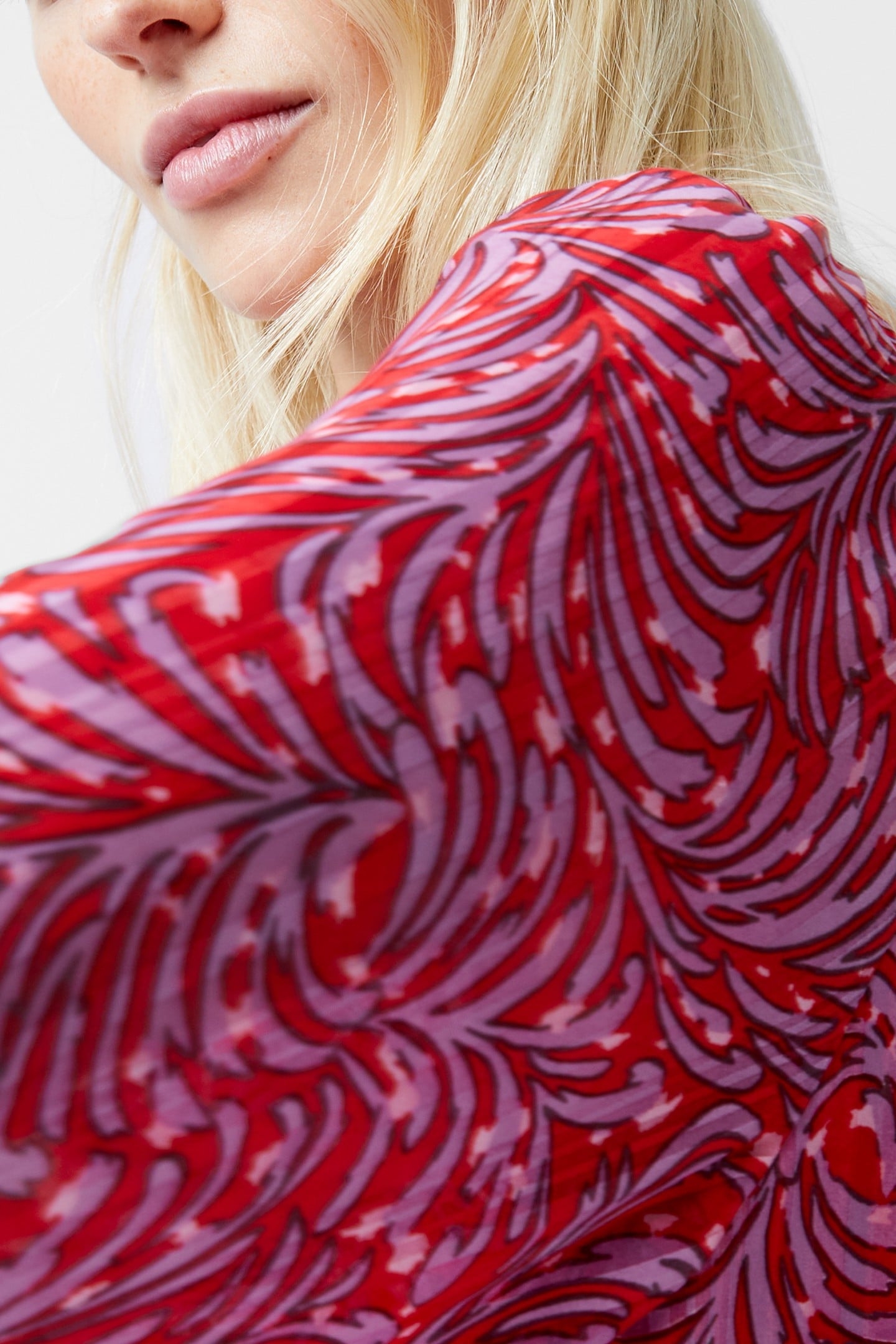 AMY CALISTA MIDI DRESS SCARLET RED MULTI 8