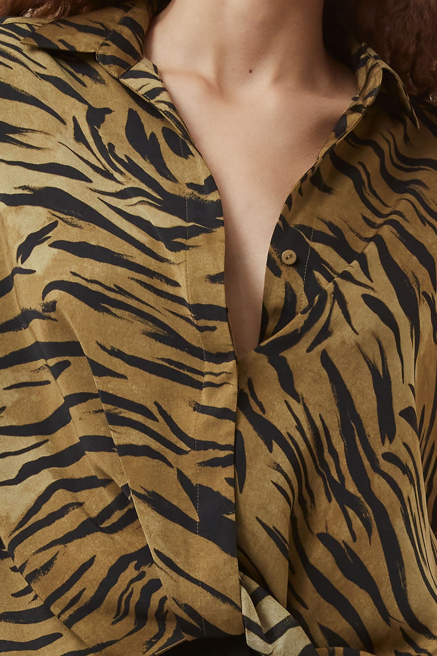 DAMASCO ADELINE PRINT TUCK SHI GOLDEN OLIVE KHAKI 3