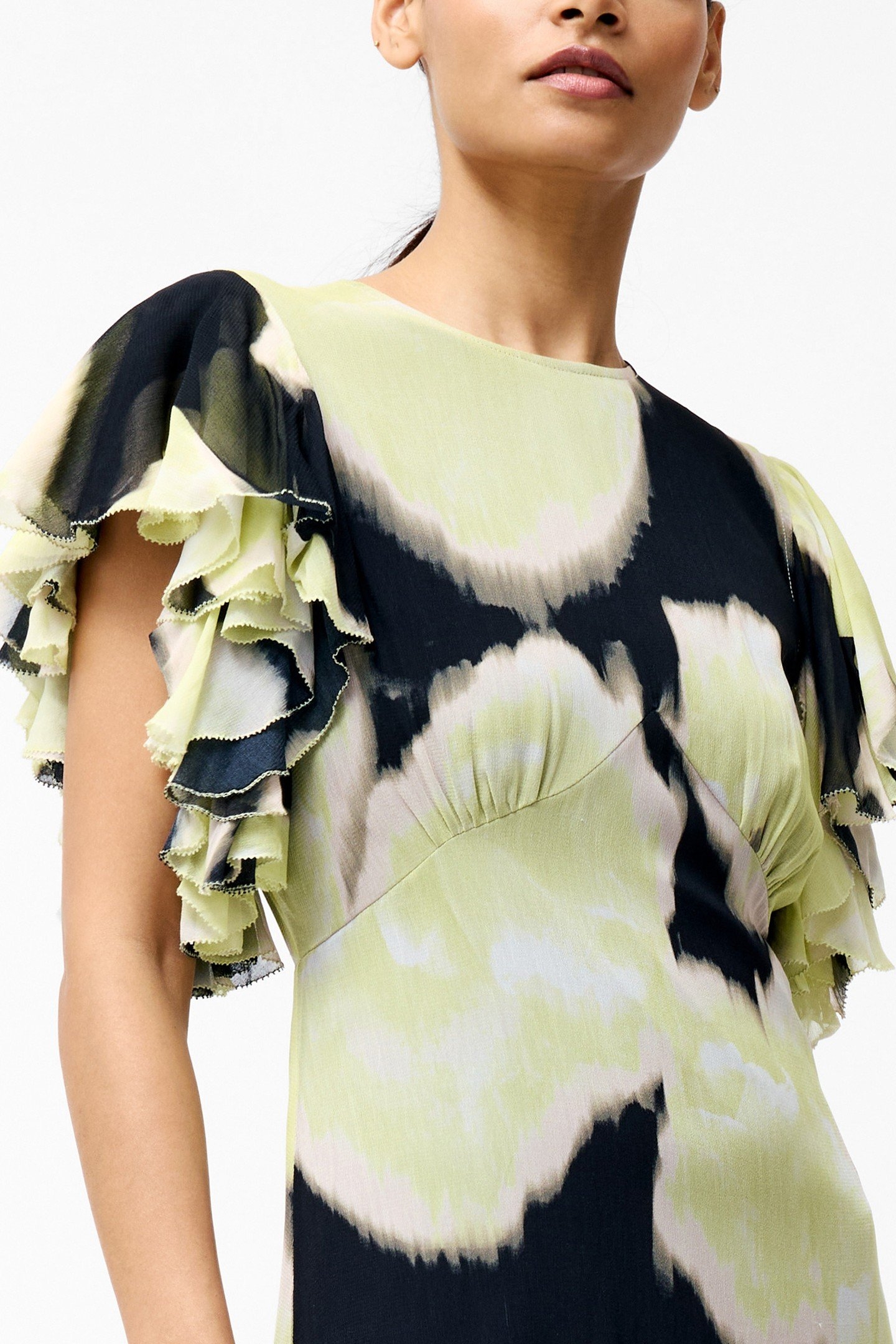 NATALIE EMINA CHIFFON MAXI DRS LIGHT LIME GREEN MUL 6