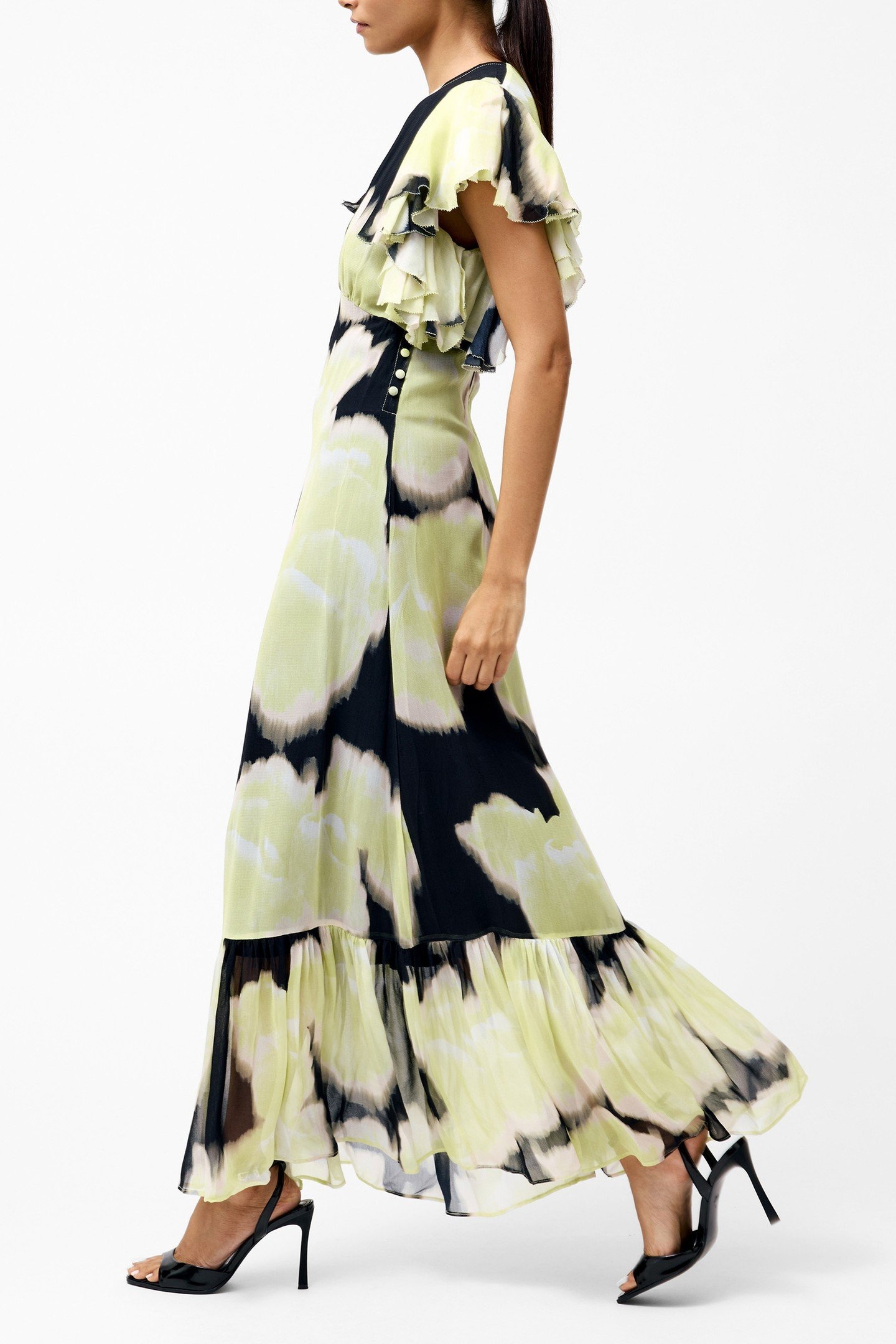 NATALIE EMINA CHIFFON MAXI DRS LIGHT LIME GREEN MUL 4