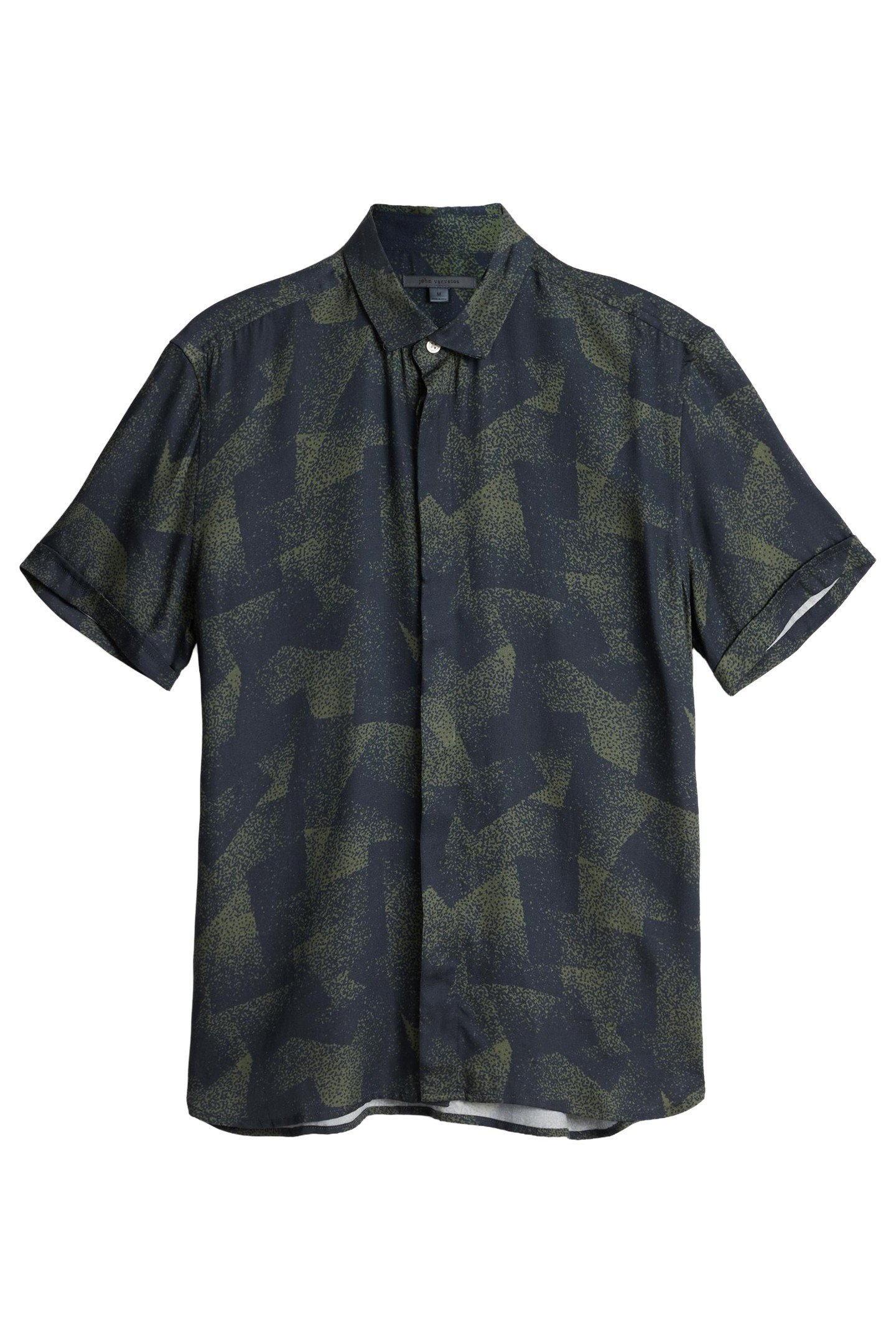 SS LOREN SPORTSHIRT W/ ABSTRACT GEO DEEP OLIVE 2