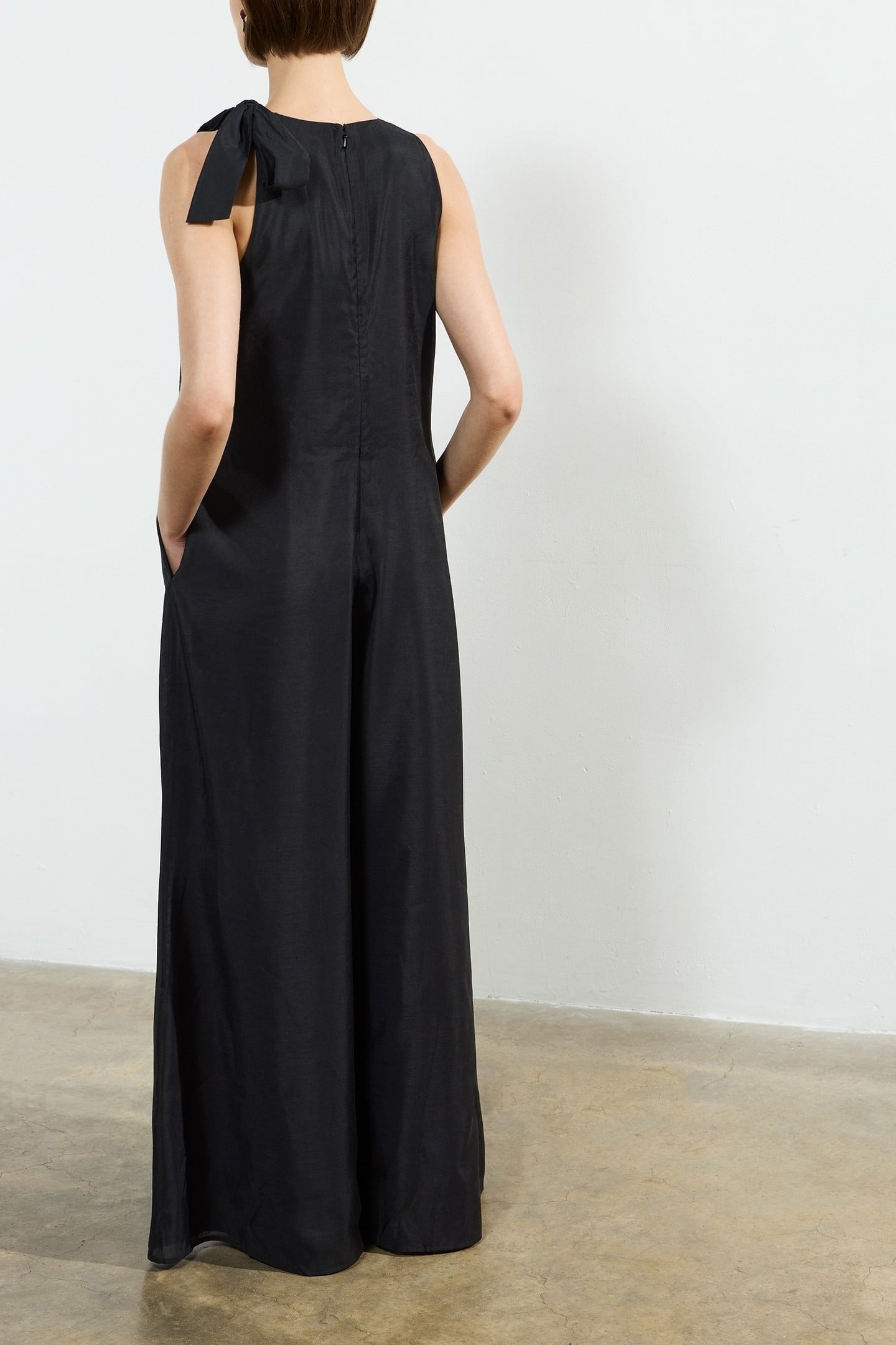 HOLLAND SHOULDER TIE JUMPSUIT BLACK 3