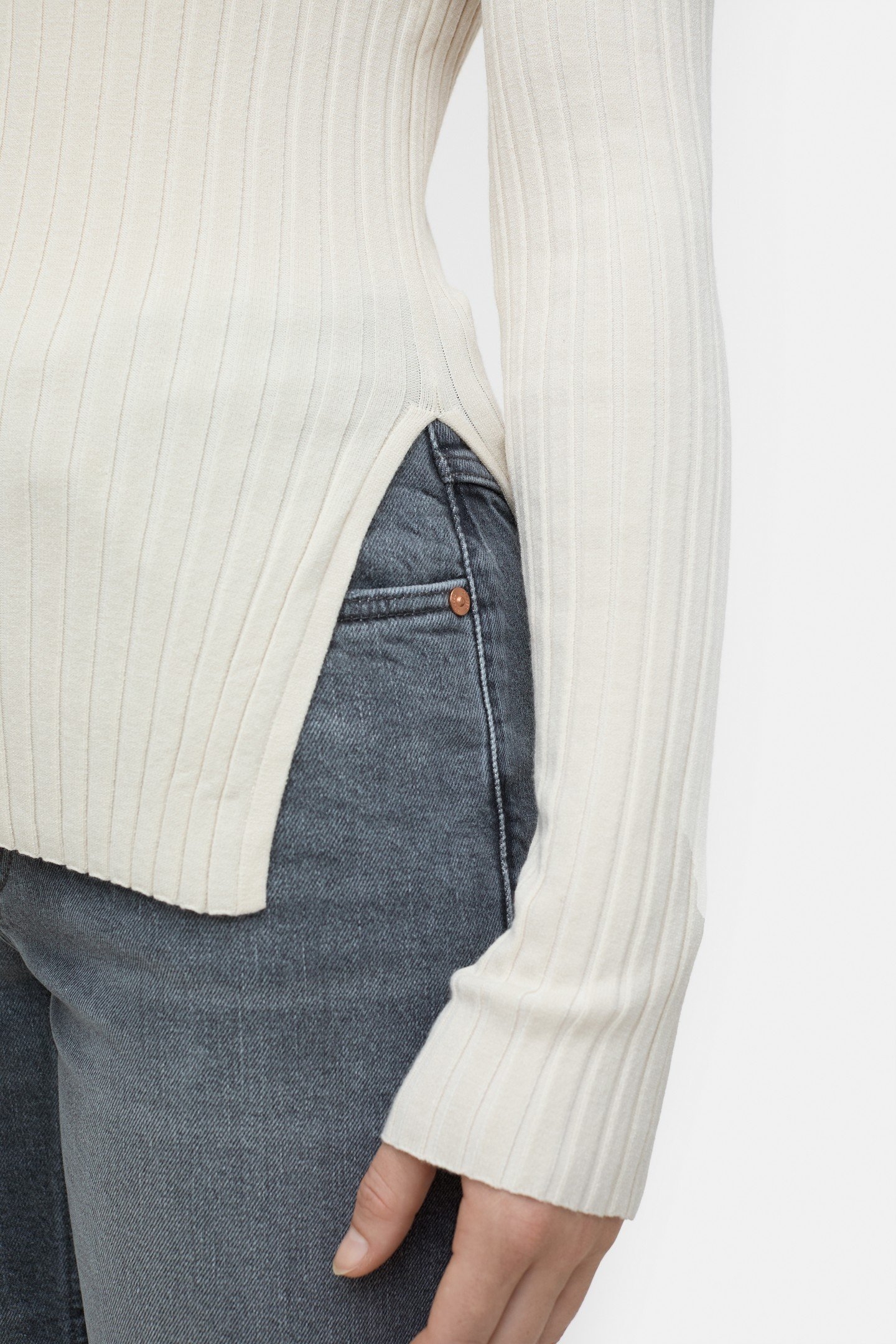 CREW NECK LONG SLEEVE KNITS RAW SILK 6