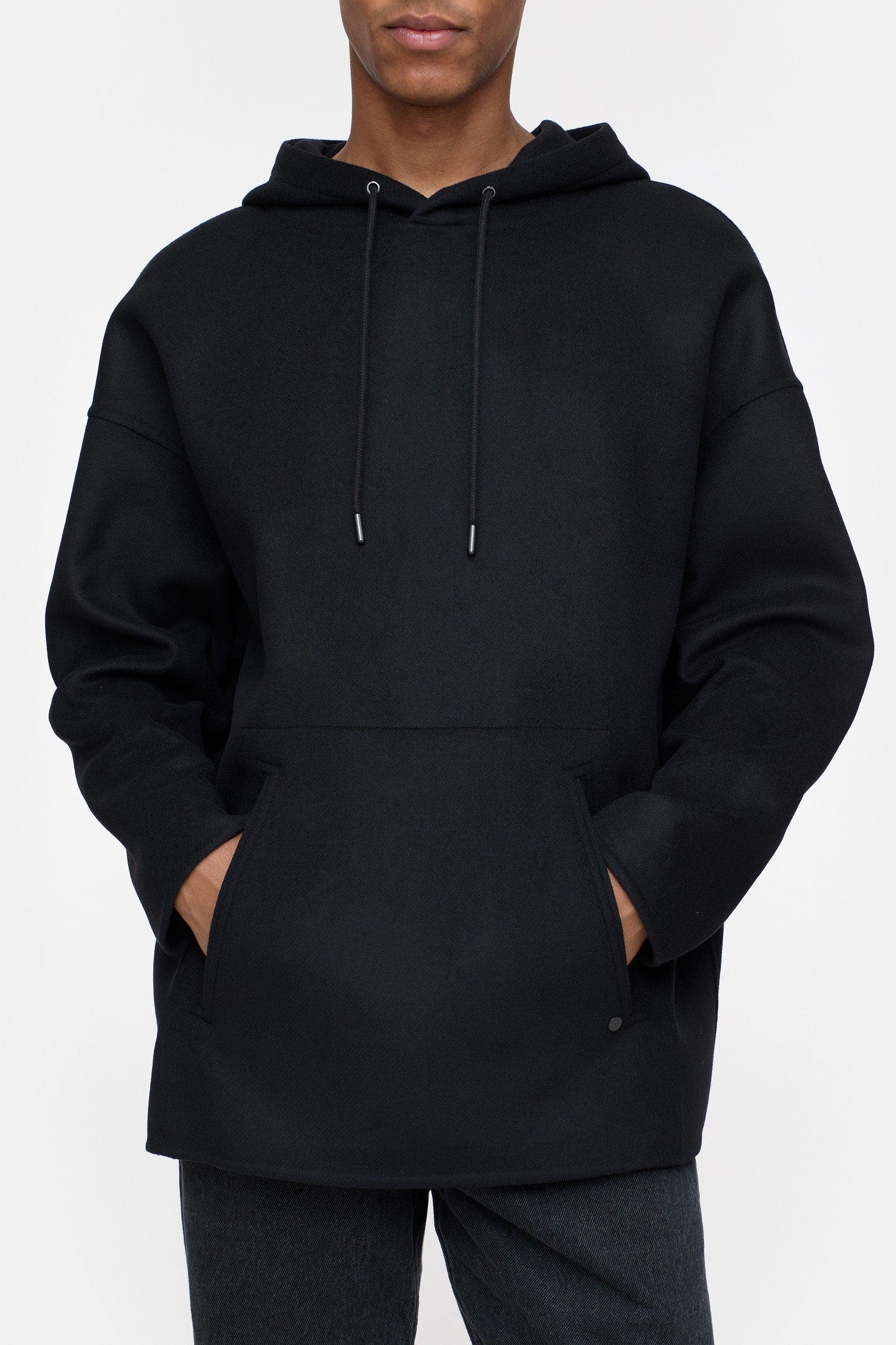 WOOLEN HOODIE BLACK 1
