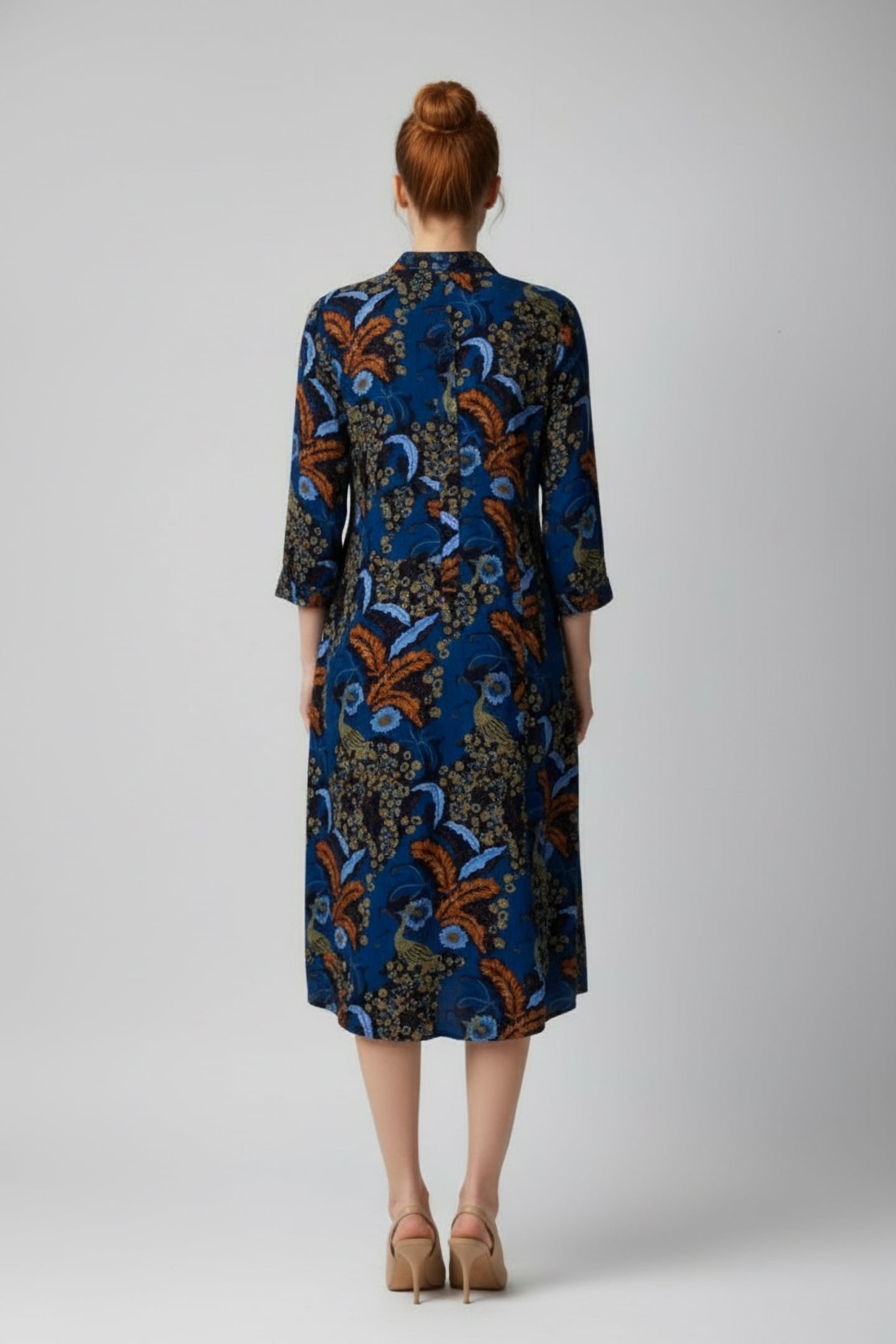 RUA PRINTED SHIRT DRESS BLUE PRINT 2