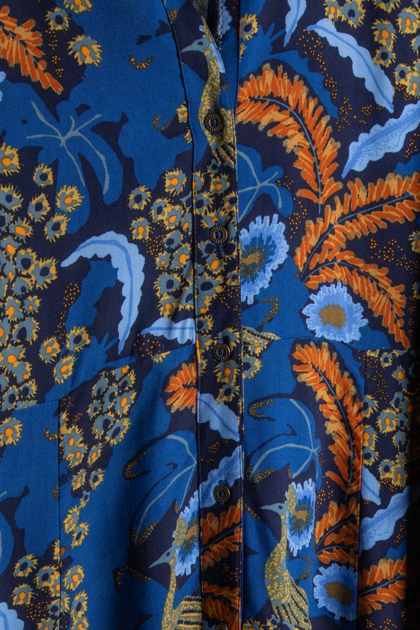 RUA PRINTED SHIRT DRESS BLUE PRINT 4