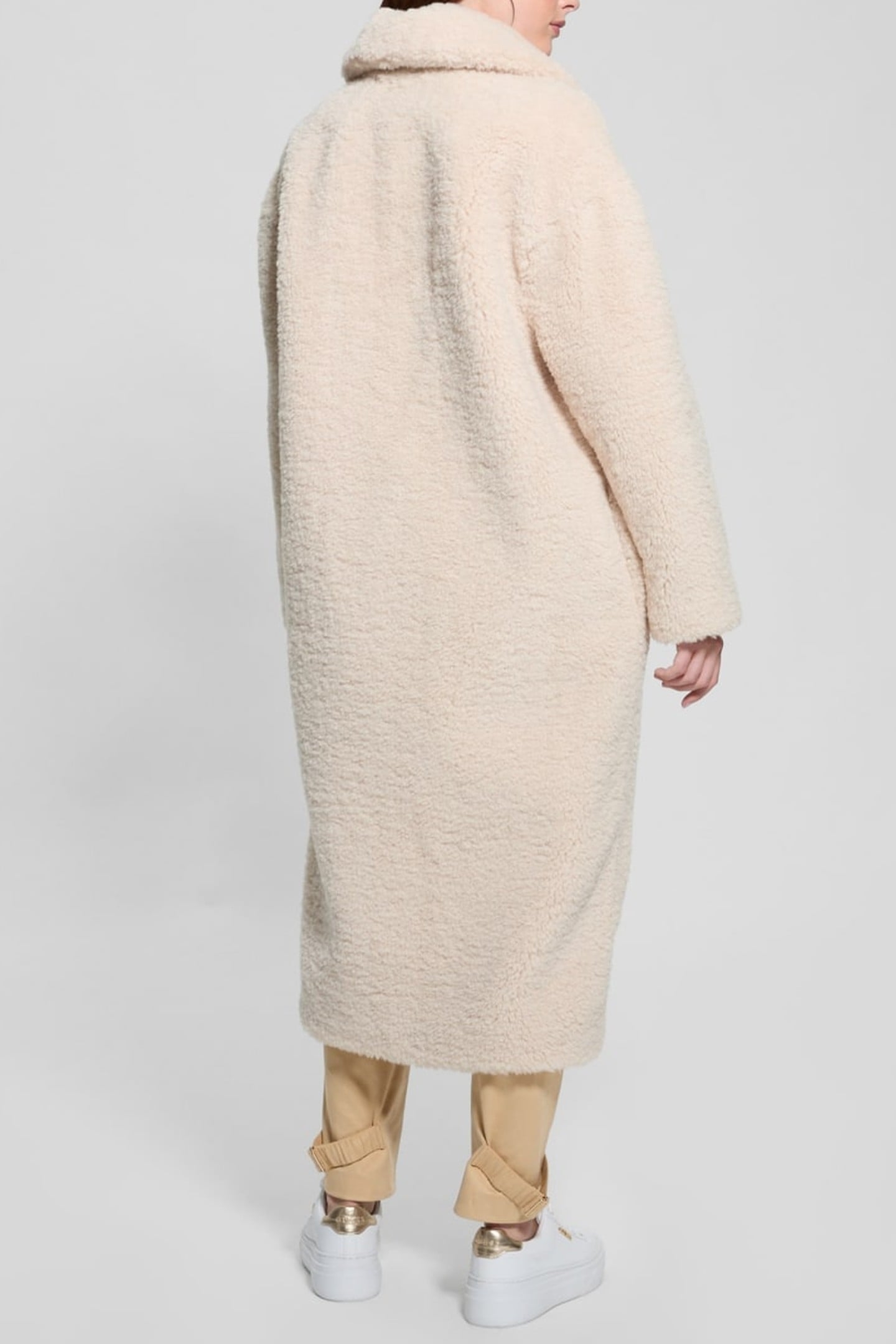 GUESS ECO NEW ALINA LONG COAT PEARL OYSTER 3