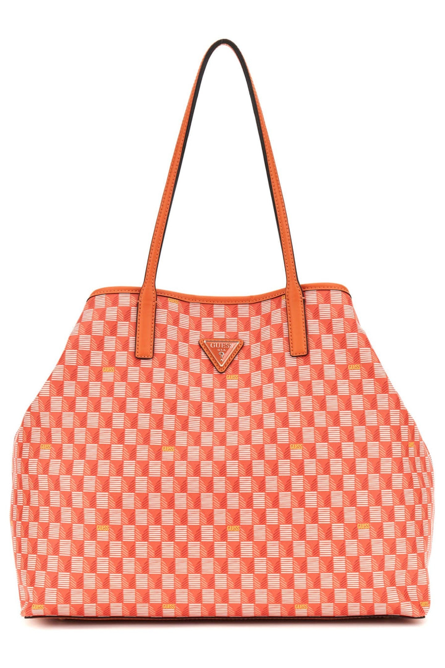 VIKKY II LARGE TOTE ORANGE LOGO 2