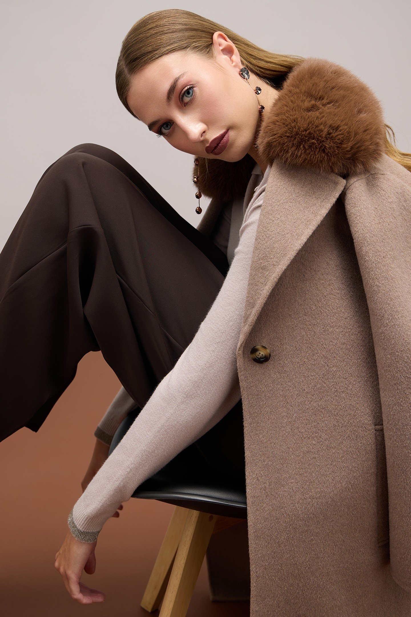 WIDE LEG TROUSERS BROWN 4