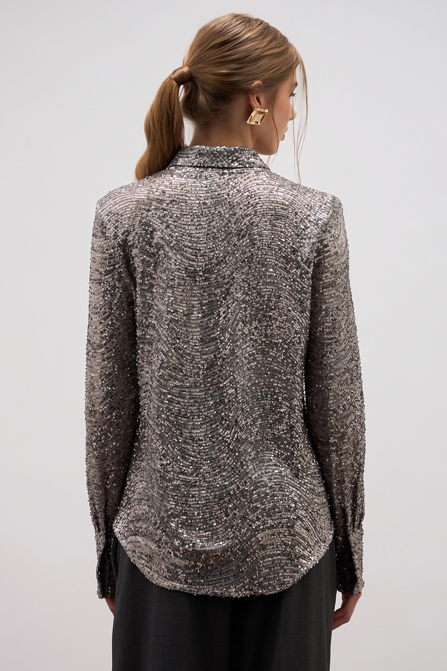 SEQUINED SHIRT GREY 2