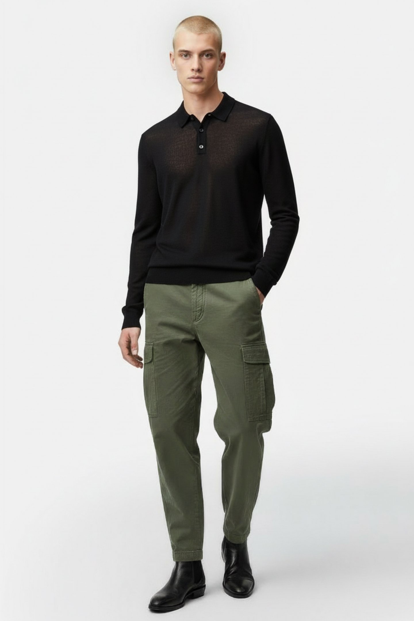 MERIONALF POLO KNIT BLACK 1