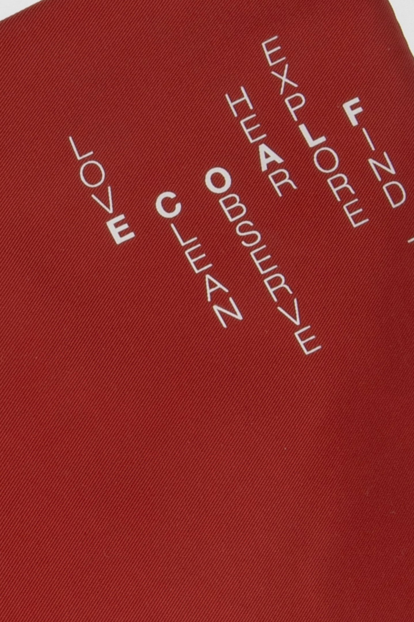 LUPITAALF CLUTCH W/ MESSAGE BURNED RED 2